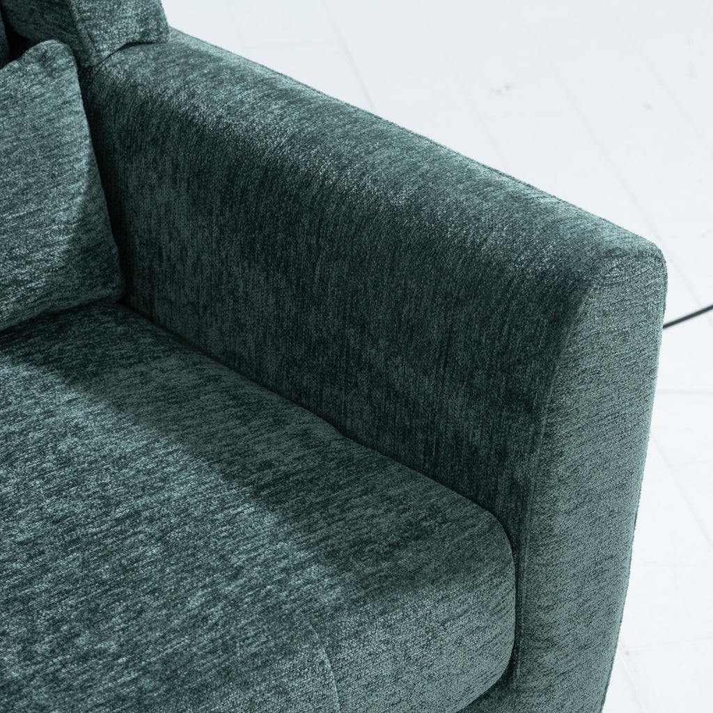 Mid-Century Chenille Accent Chair – Comfy Reading Chair with Lounge Style