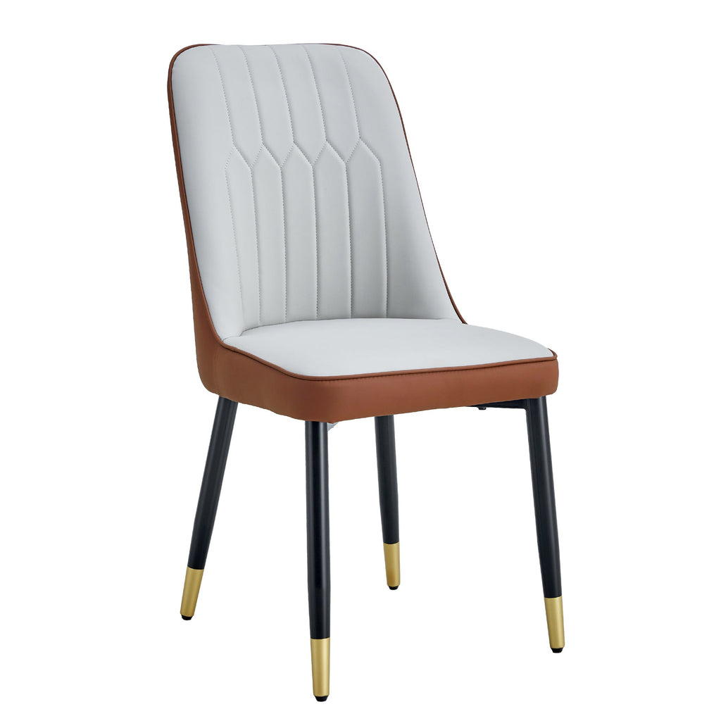 Modern PU Artificial Leather Dining Chairs (Set of 4)