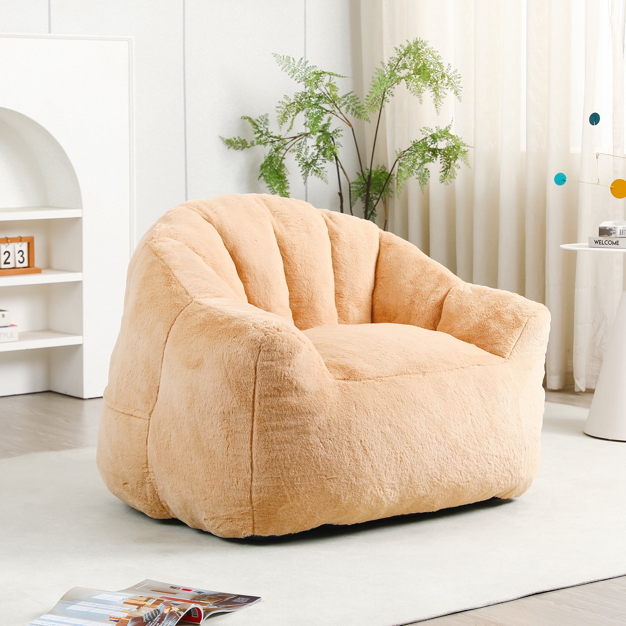Bean Bag Sofa Chair with Armrests Stuffed