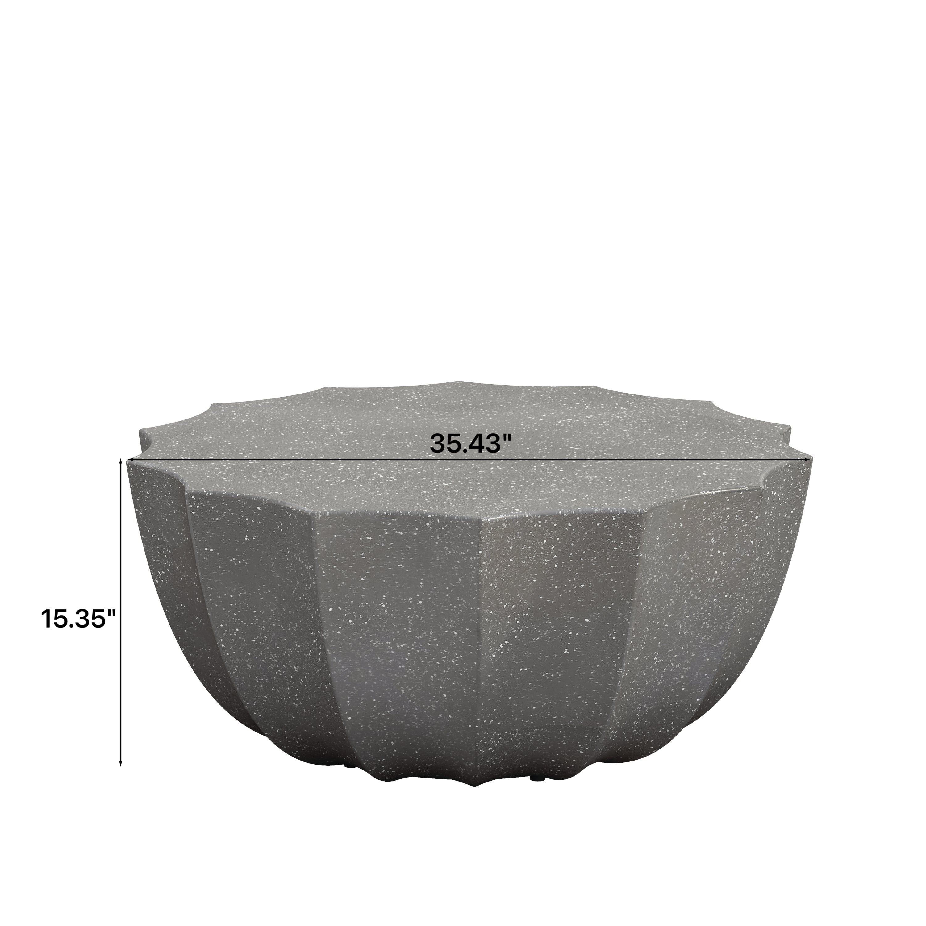 35.43' Modern Outdoor and Indoor Waterproof Coffee Table
