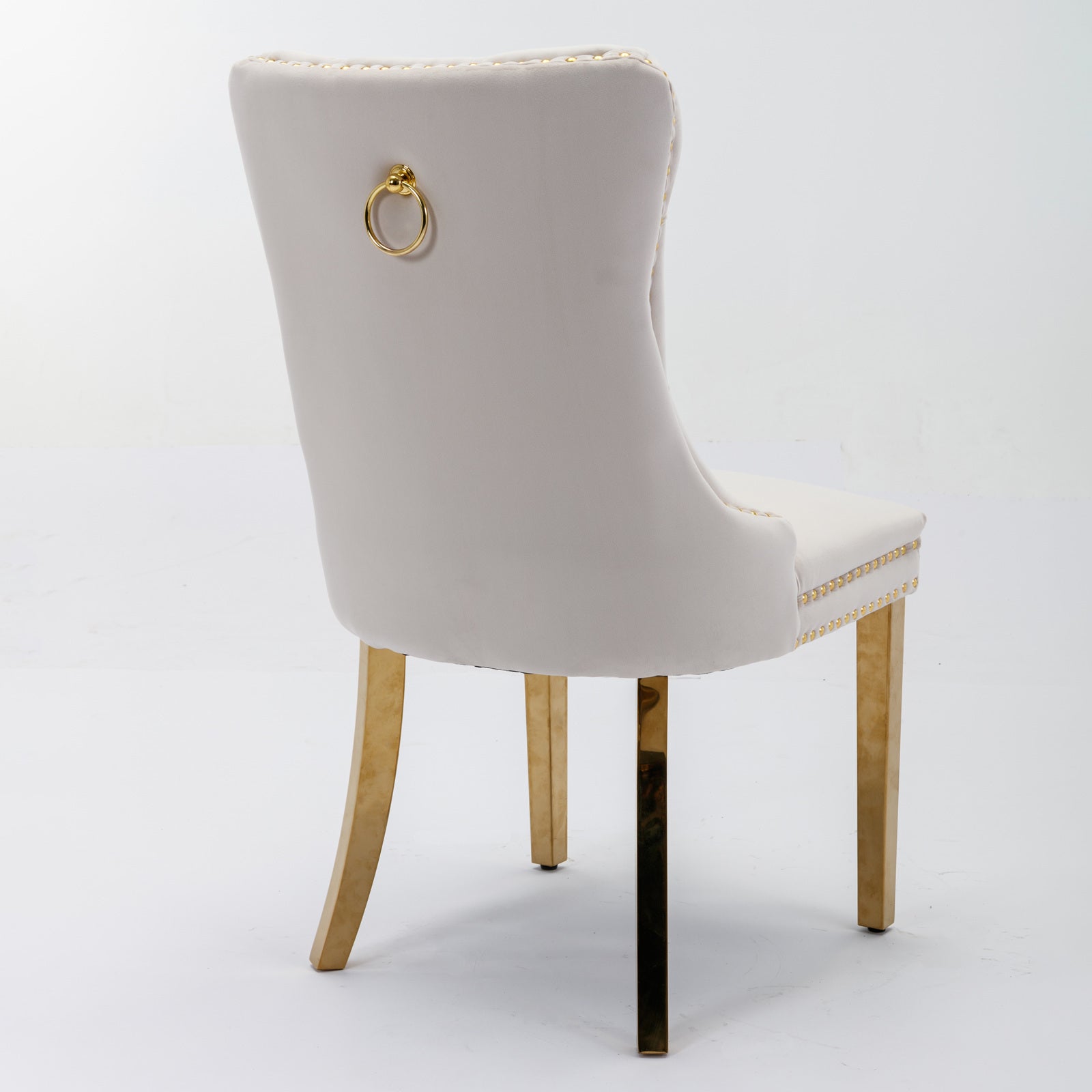 Modern High-end Tufted Solid Wood Velvet Dining Chairs (Set of 2)