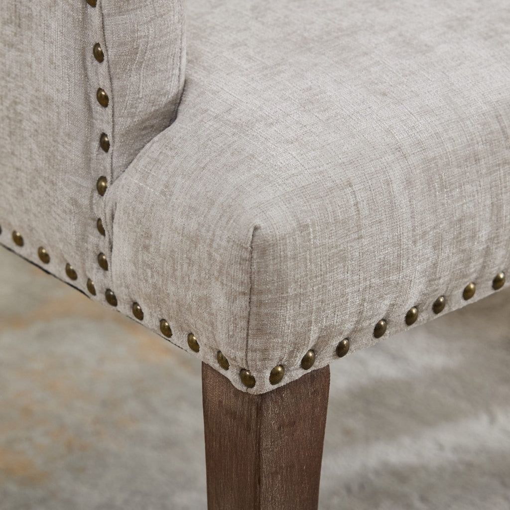 Elegant Upholstered Chenille Fabric Accent Dining Chair