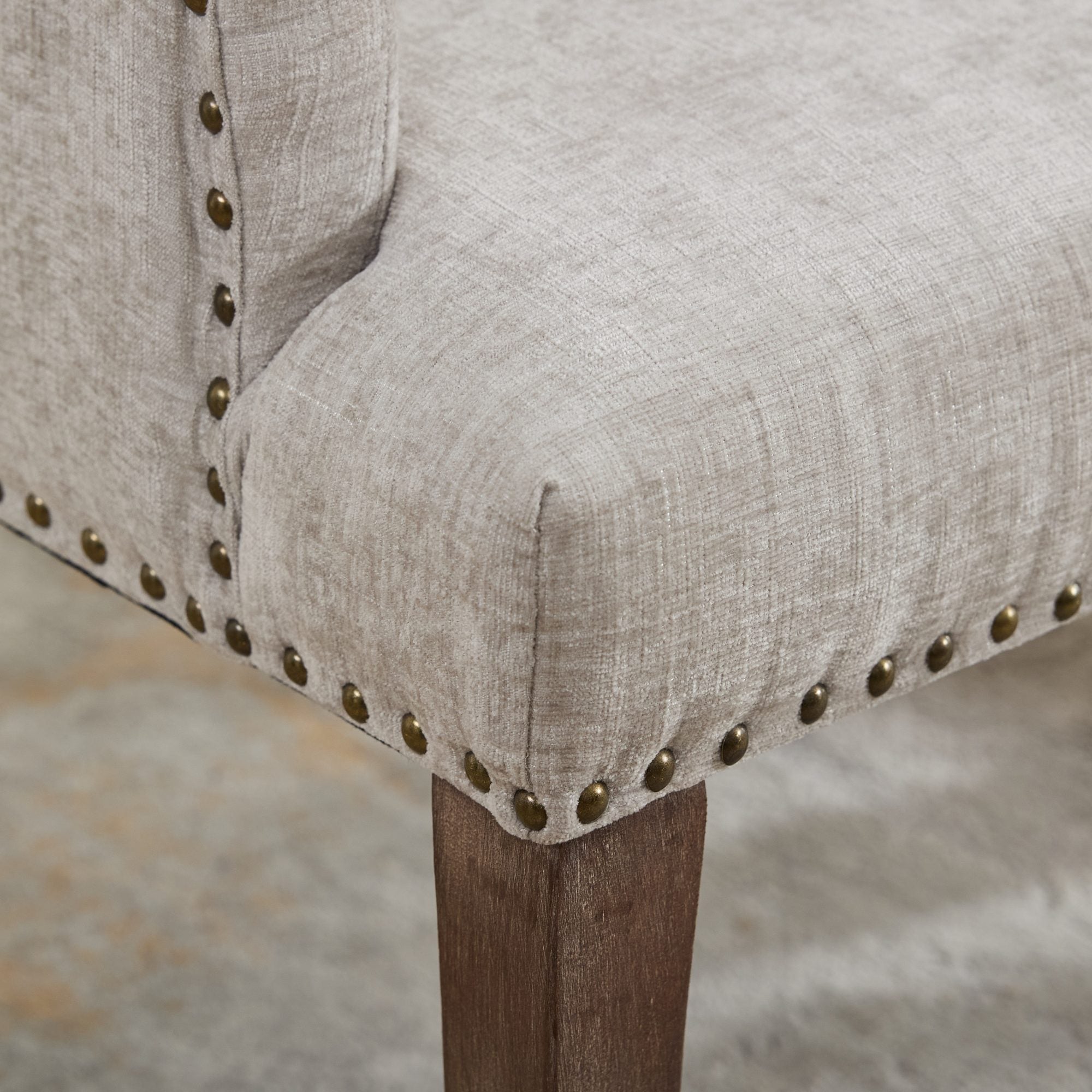 Elegant Upholstered Chenille Fabric Accent Dining Chair