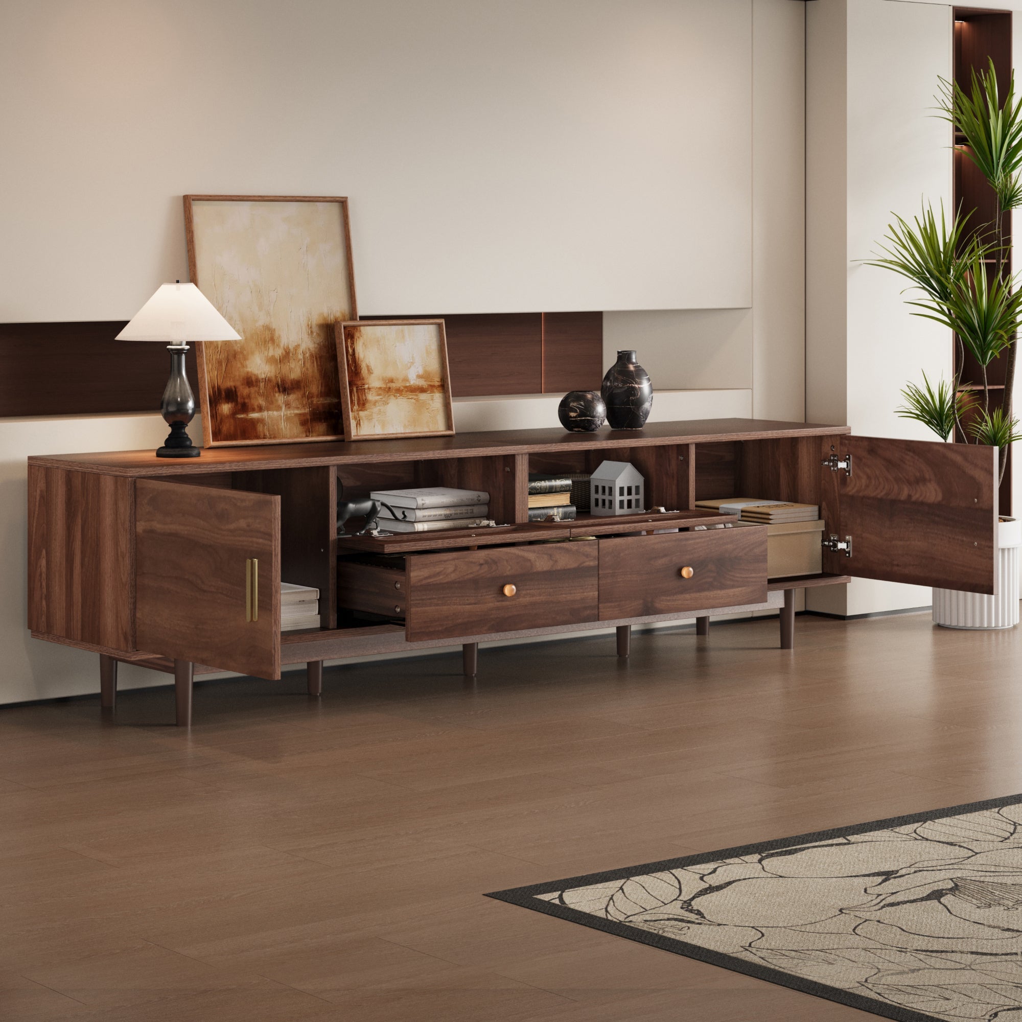 76' Modern Chic Entertainment Center