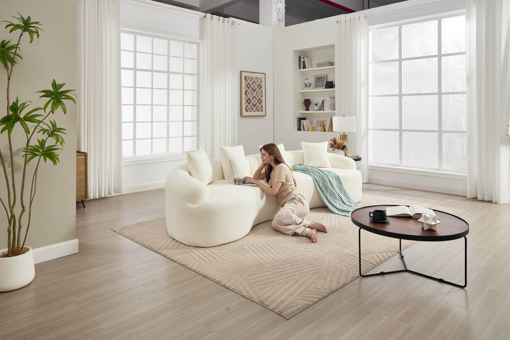 30D High-Density Sponge Sectional Couch for Living Room