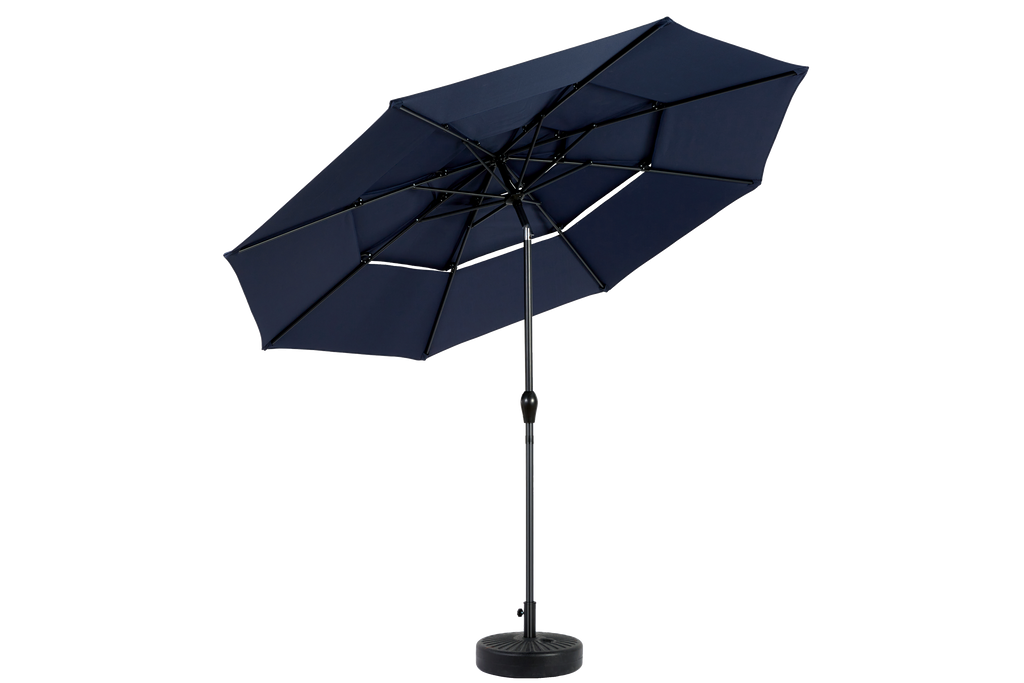 10ft 3-Tier Aluminium Patio Umbrella with Auto-Tilt (No Base)
