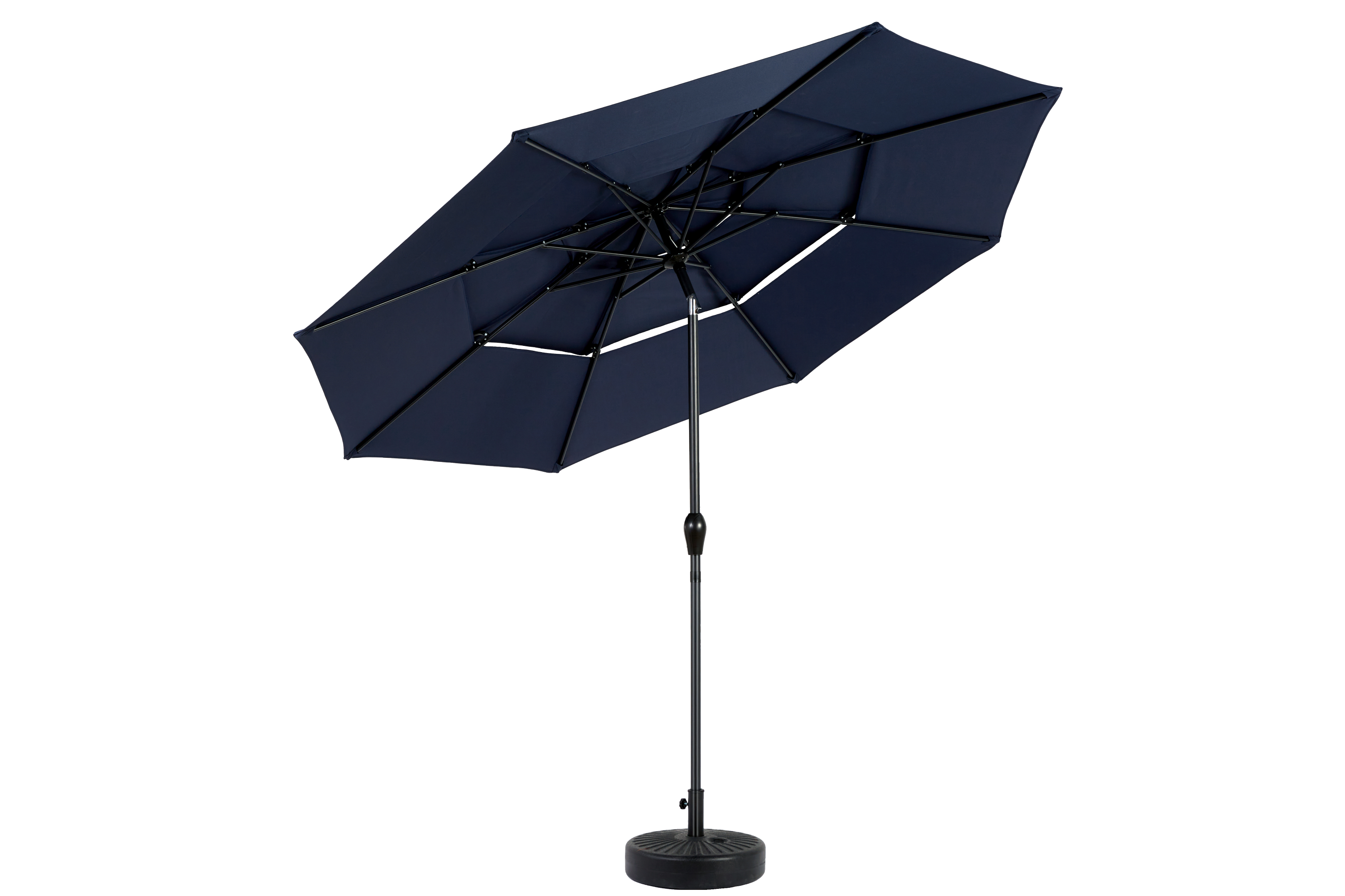 10ft 3-Tier Aluminium Patio Umbrella with Auto-Tilt (No Base)