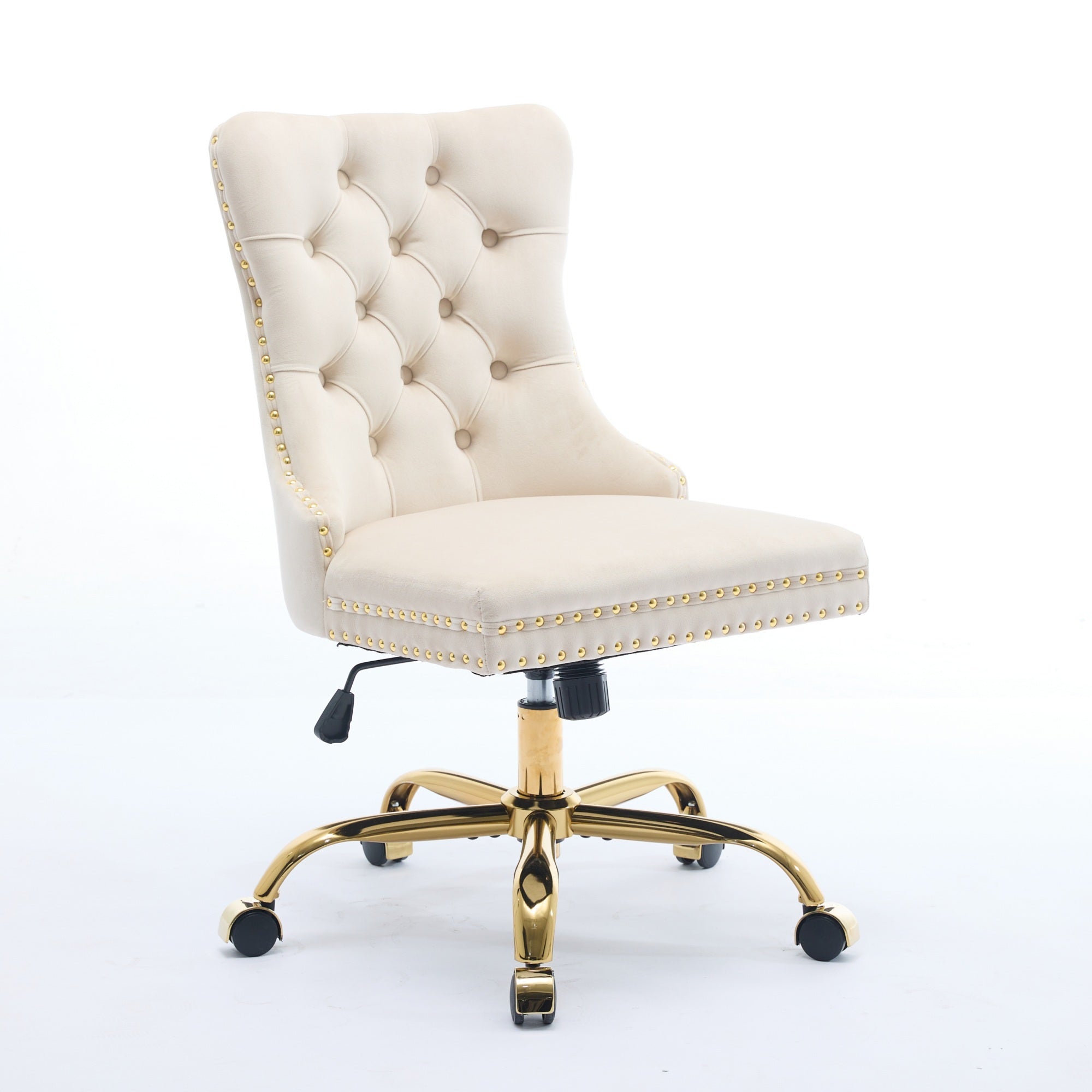Modern Velvet Upholstered Tufted Button Home Office Chair