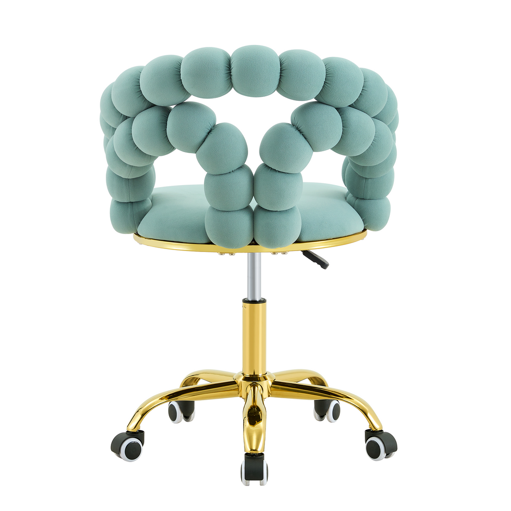 Coloful Modern Velvet Adjustable Swivel Desk Chair with Bubble Back