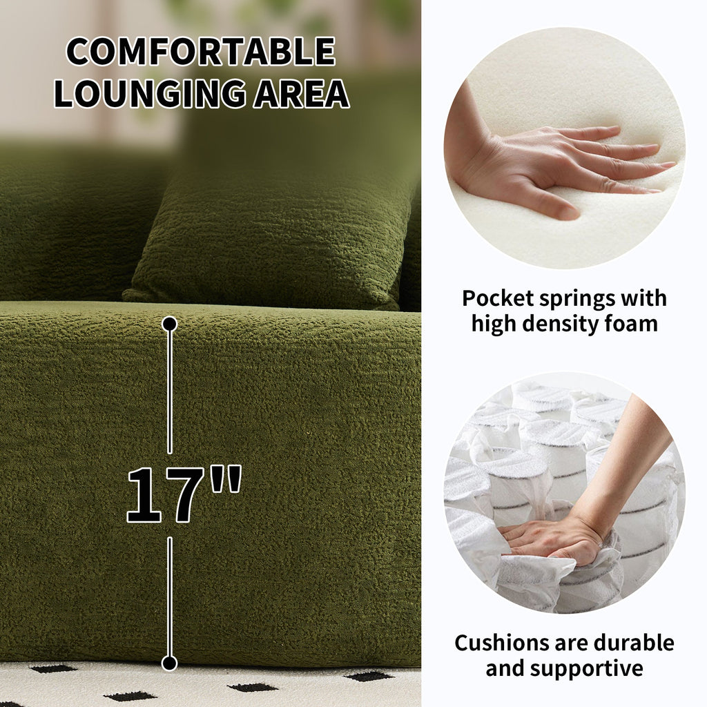 30D High-Density Sponge Sectional Couch for Living Room
