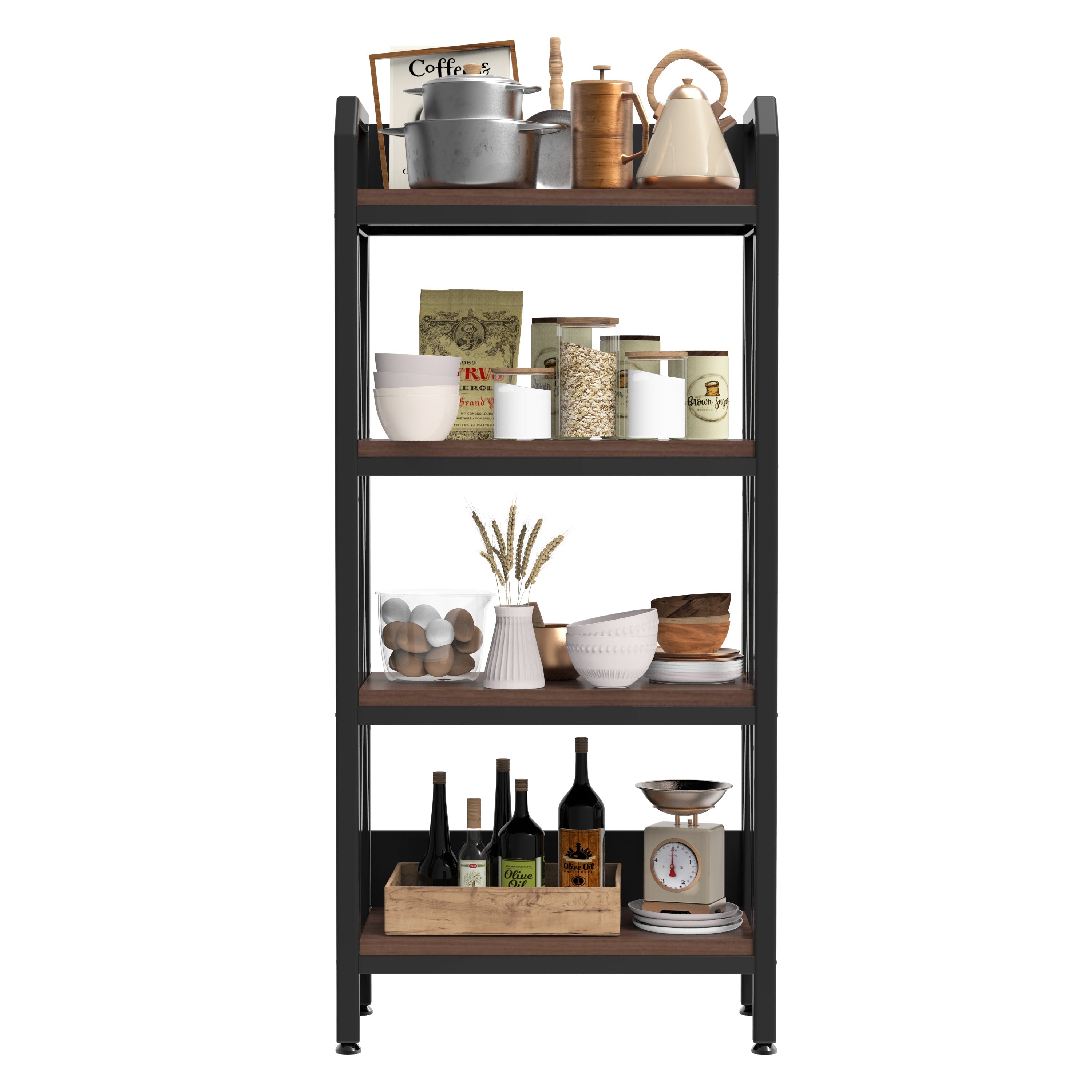 56.30'' Kitchen Rack 4-Level Storage Shelves