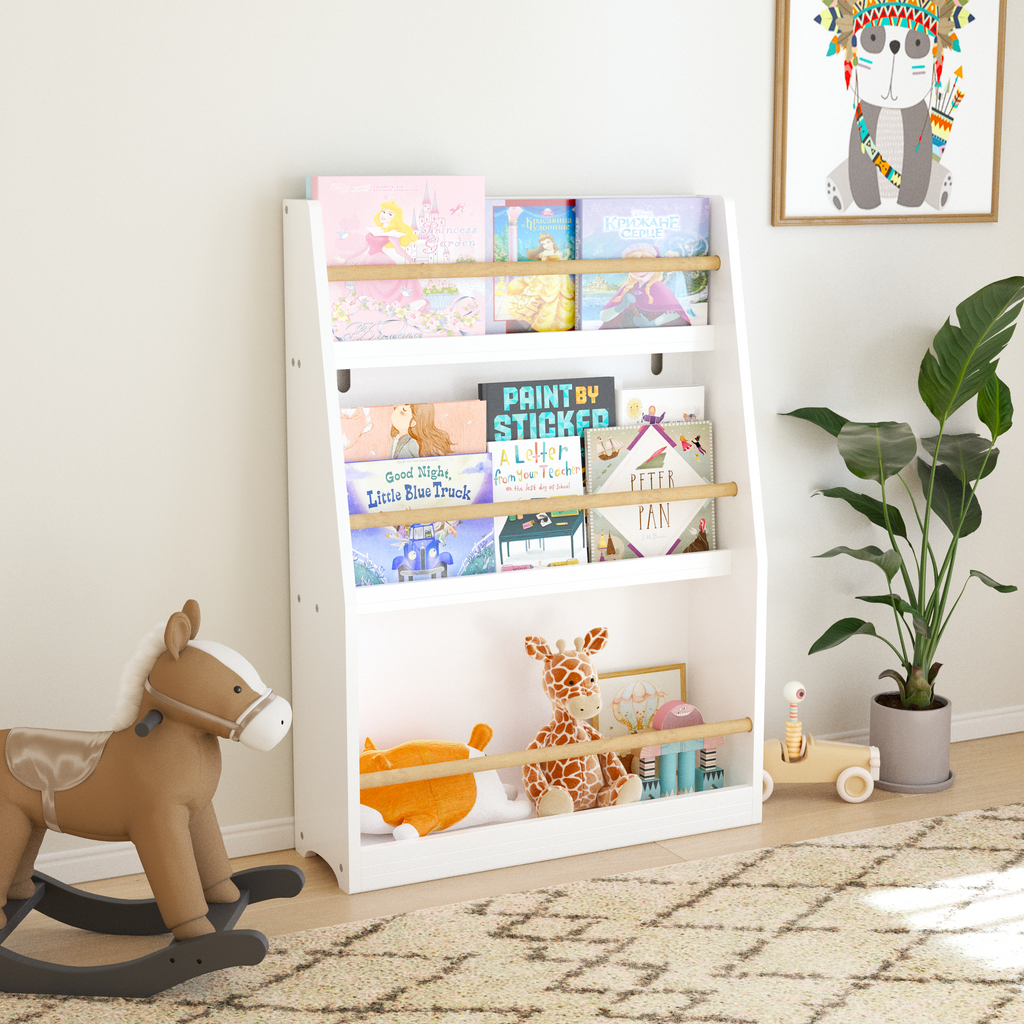 3 Tier Montessori Kids Book Display Rack