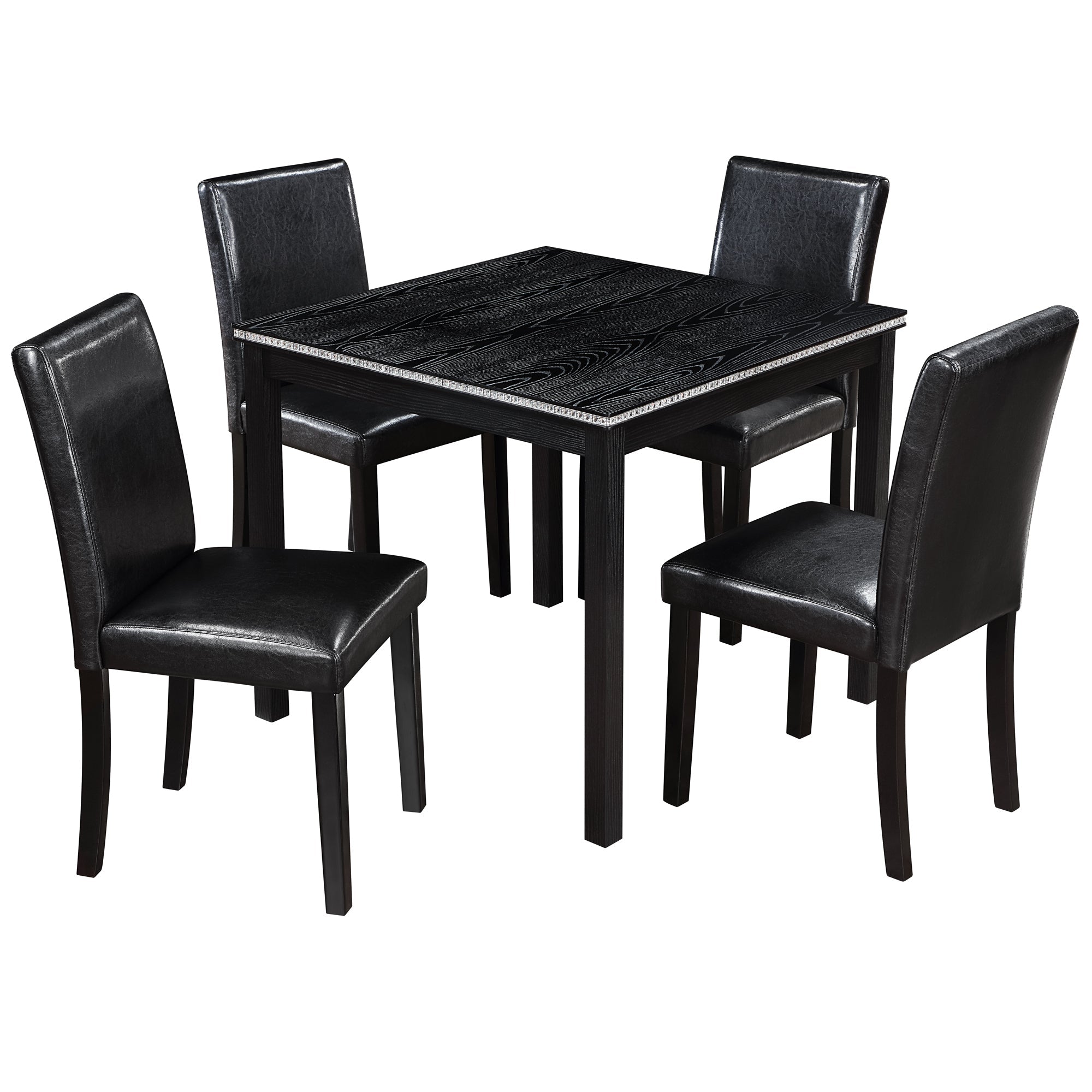 5Pcs Wooden Dining Table Set