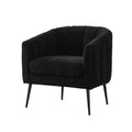 Modern Upholstered Chenille Vanity Barrel Accent Chair