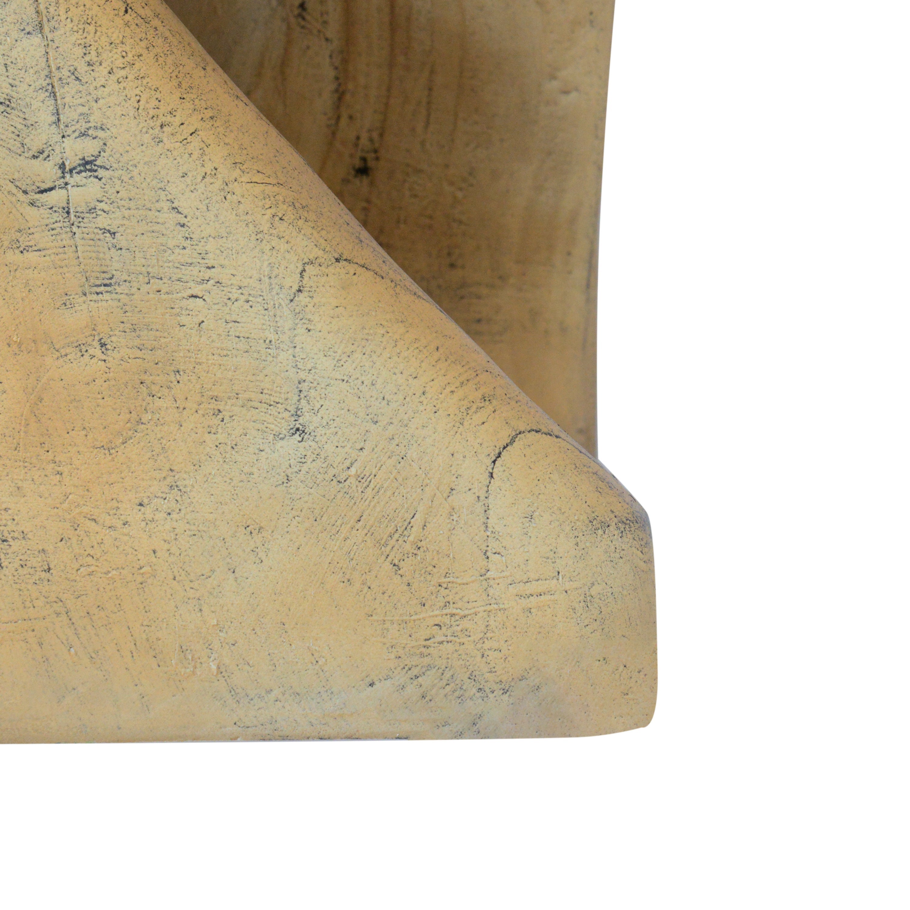 Twist Shape Side Table with Wood-like Texture