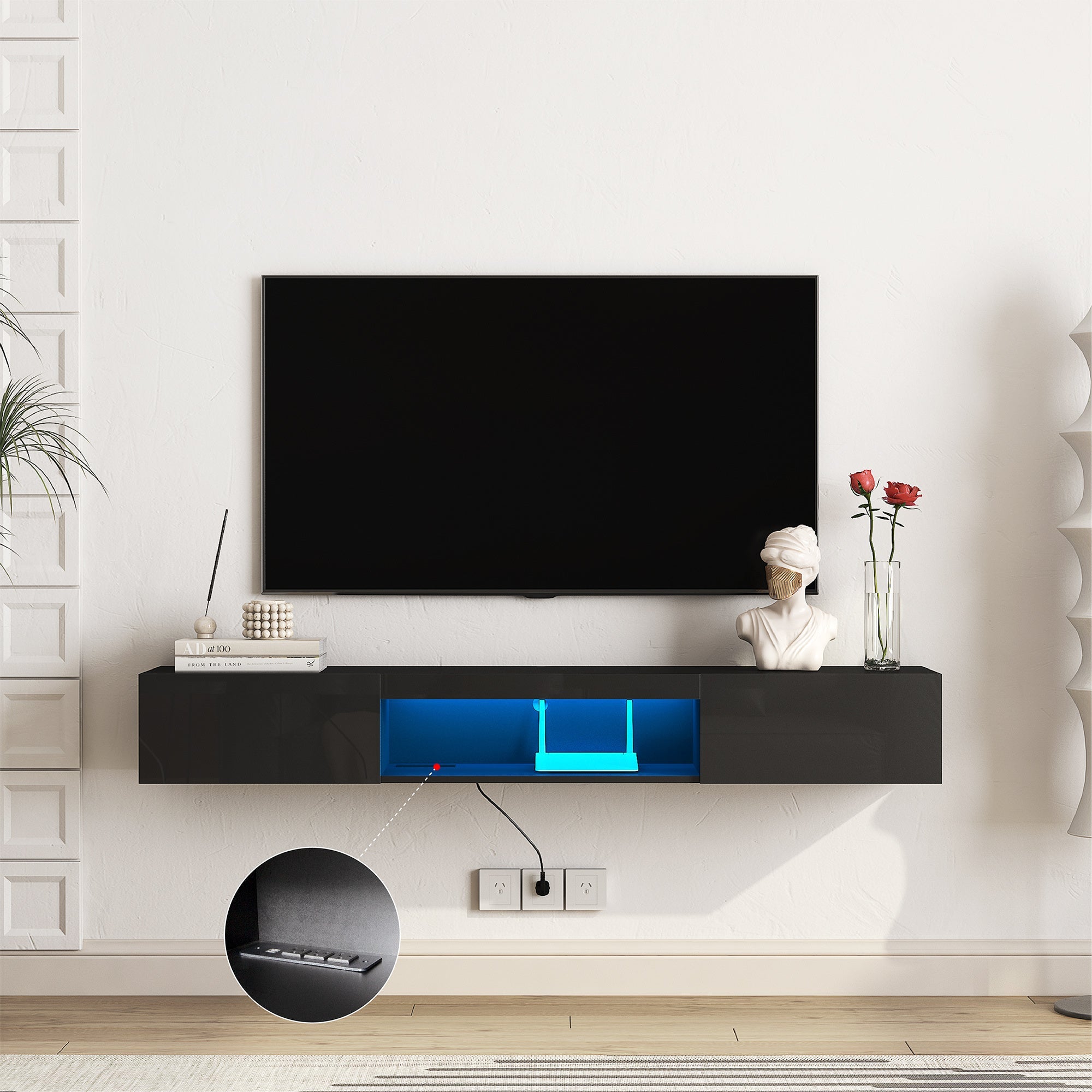 Modern Floating TV Stand Wall Mounted