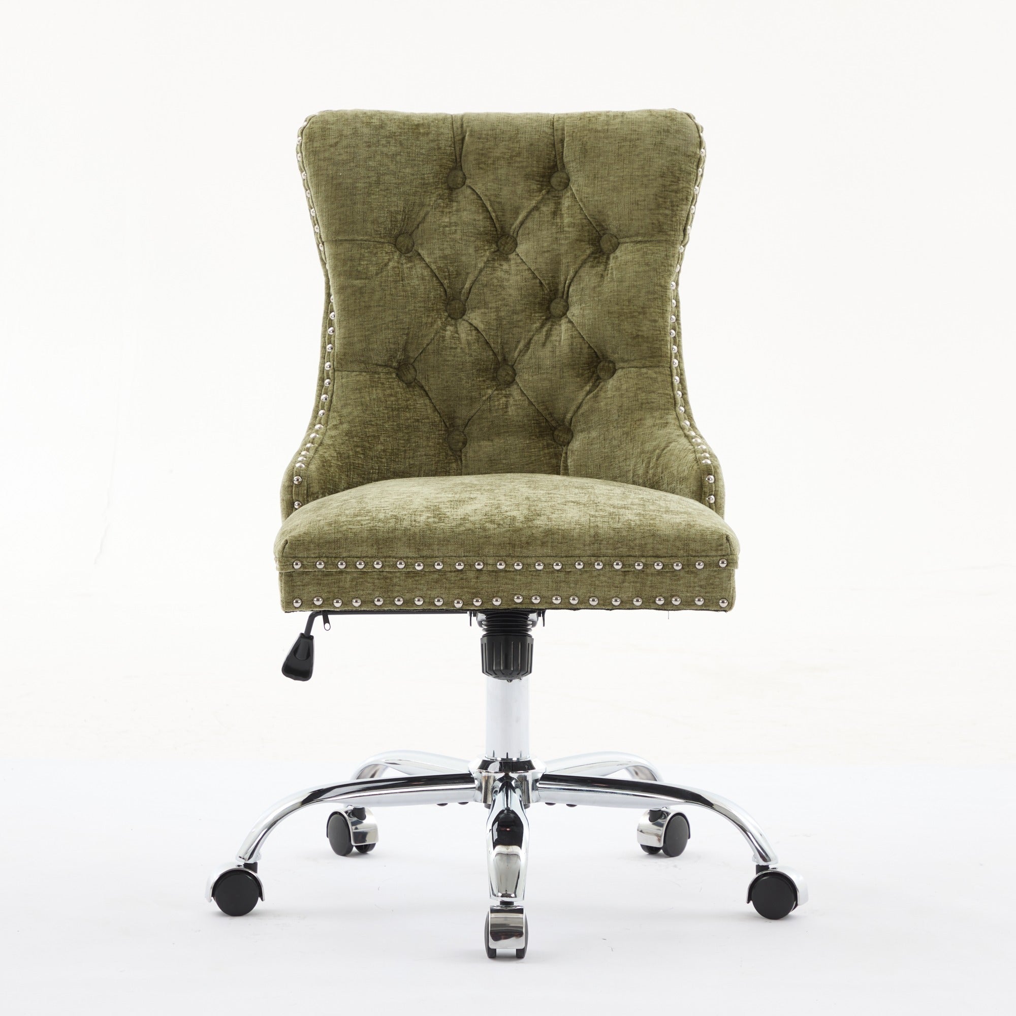 Modern Chenille Upholstered Tufted Button Home Office Chair