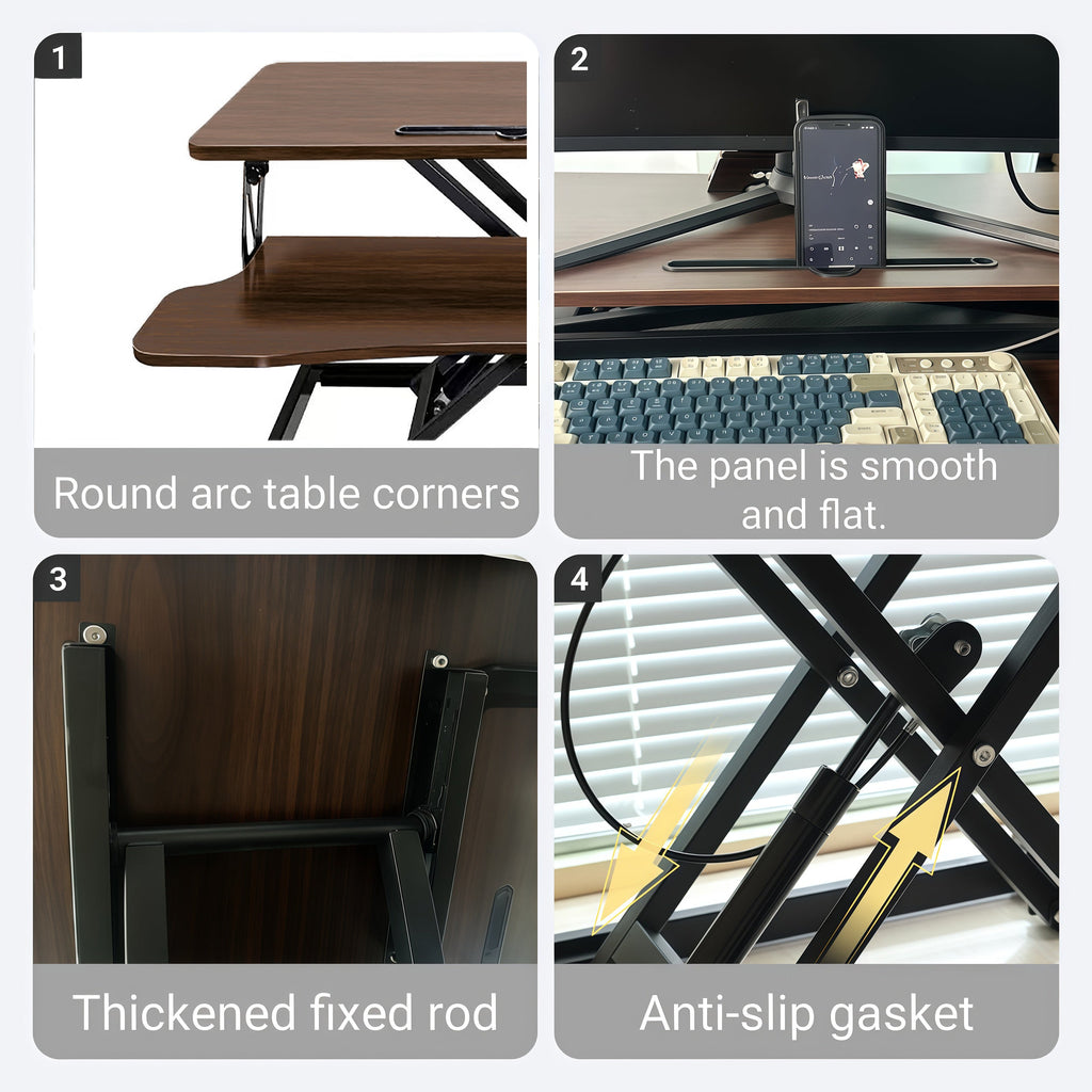 32 Inch Desk Converter Height Adjustable Sit to Stand Rise