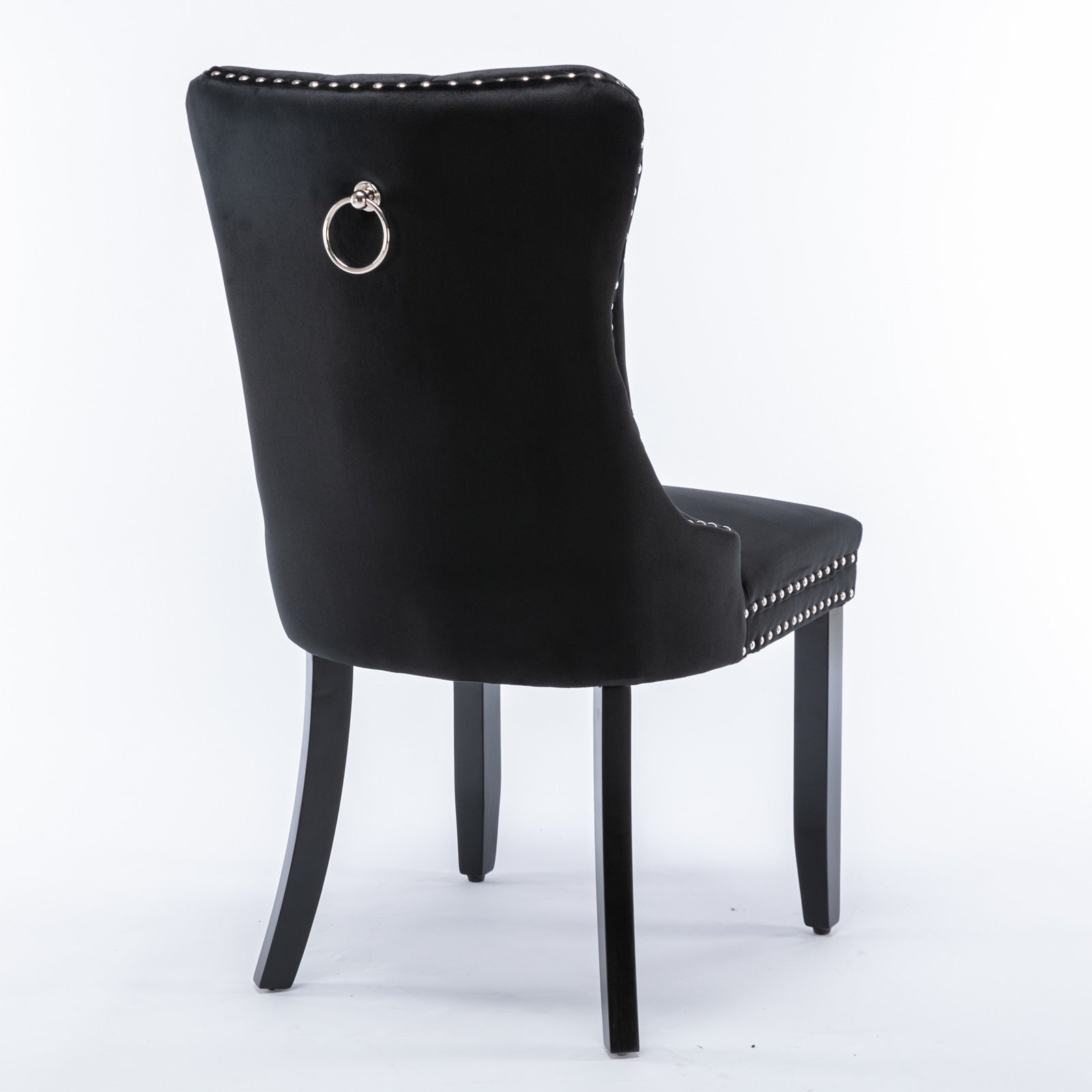 Modern High-end Tufted Solid Wood Velvet Dining Chair(Set of 2)