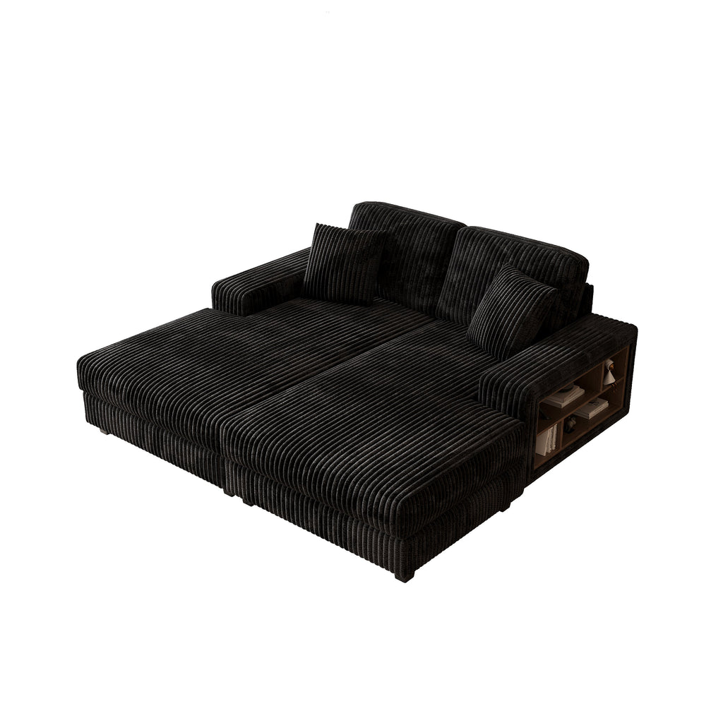 Convertible Sleeper Sectional Sofa with Storage