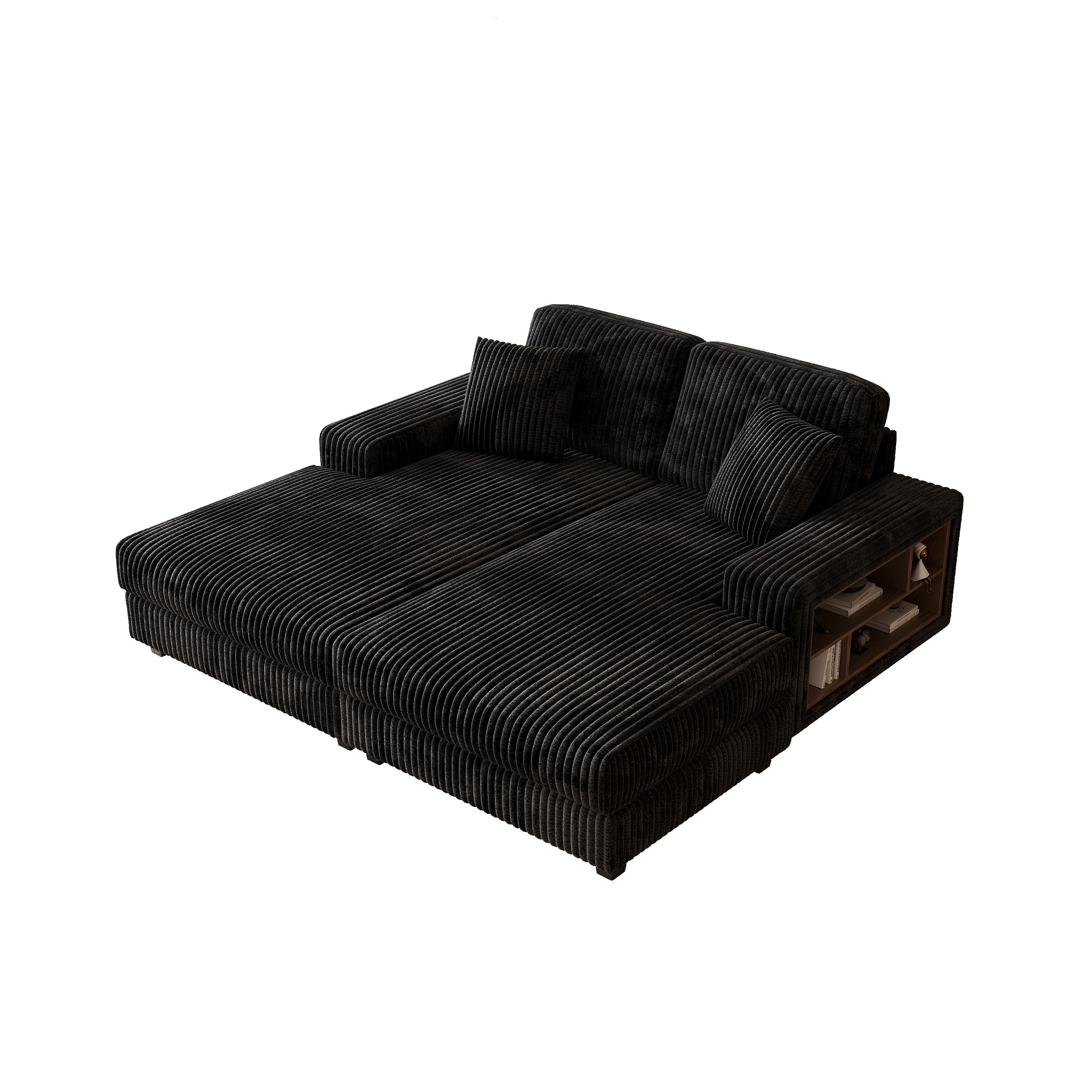Convertible Sleeper Sectional Sofa with Storage