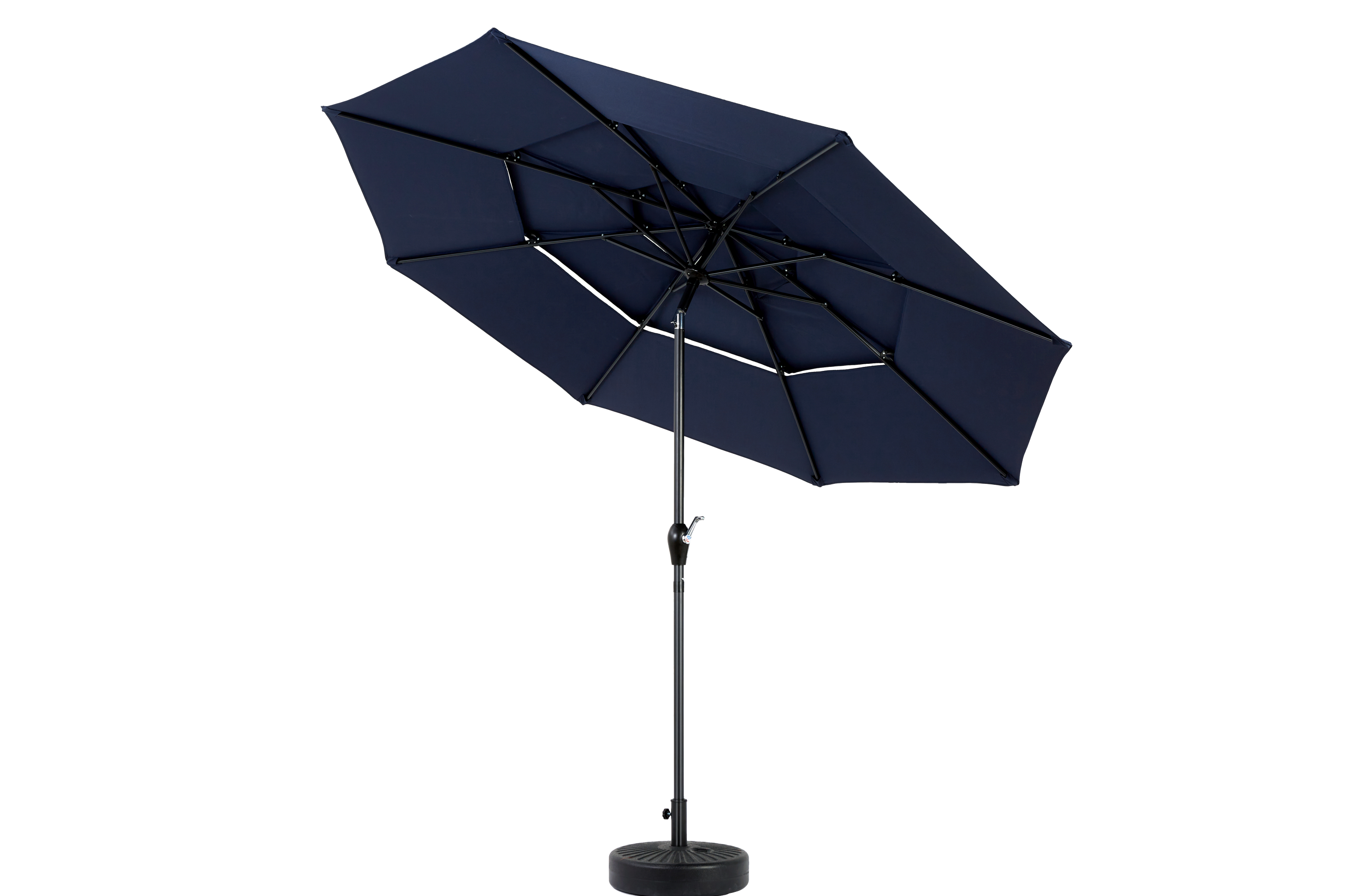 10ft 3-Tier Aluminium Patio Umbrella with Auto-Tilt (No Base)