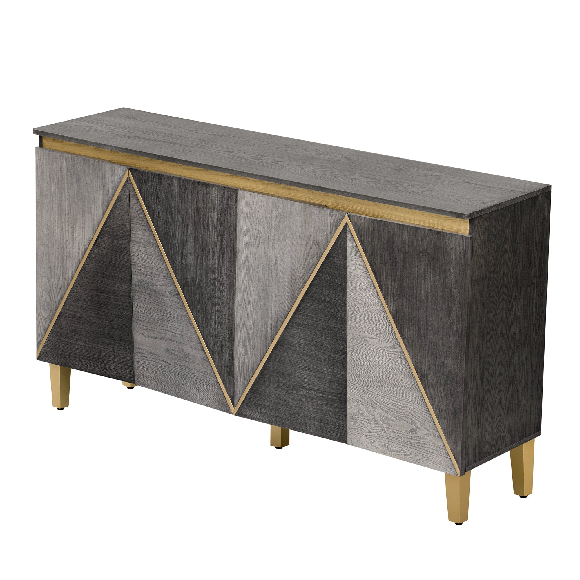 60' Retro Sideboard Cabinet with Adjustable Shelves