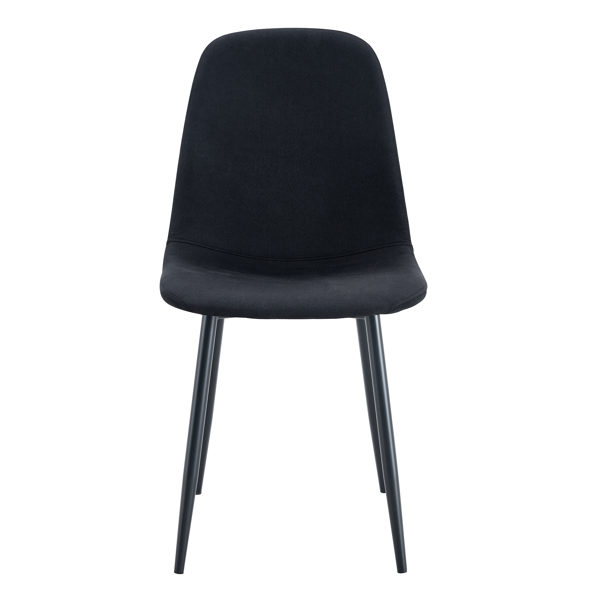 Luxury Simple Chair Black Linen Dining Chair  (Set of 4)