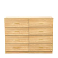 Modern Natural 8-Drawer Dresser for Bedroom