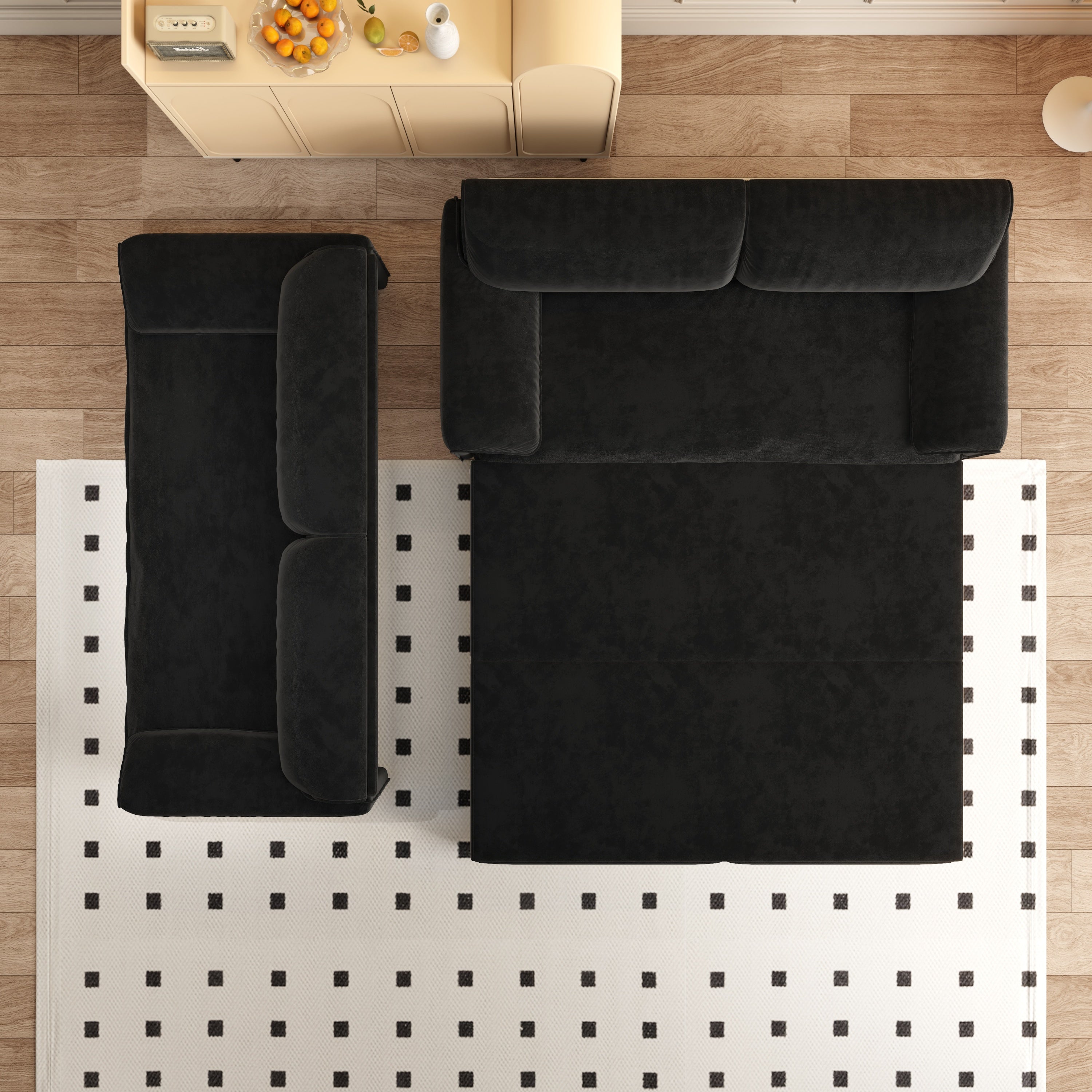 3-in-1 Convertible Sleeper Sofa with Side Storage