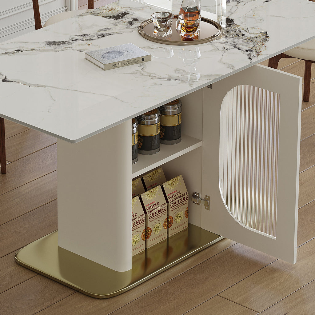 63' Modern Dining Table for 4-6 People