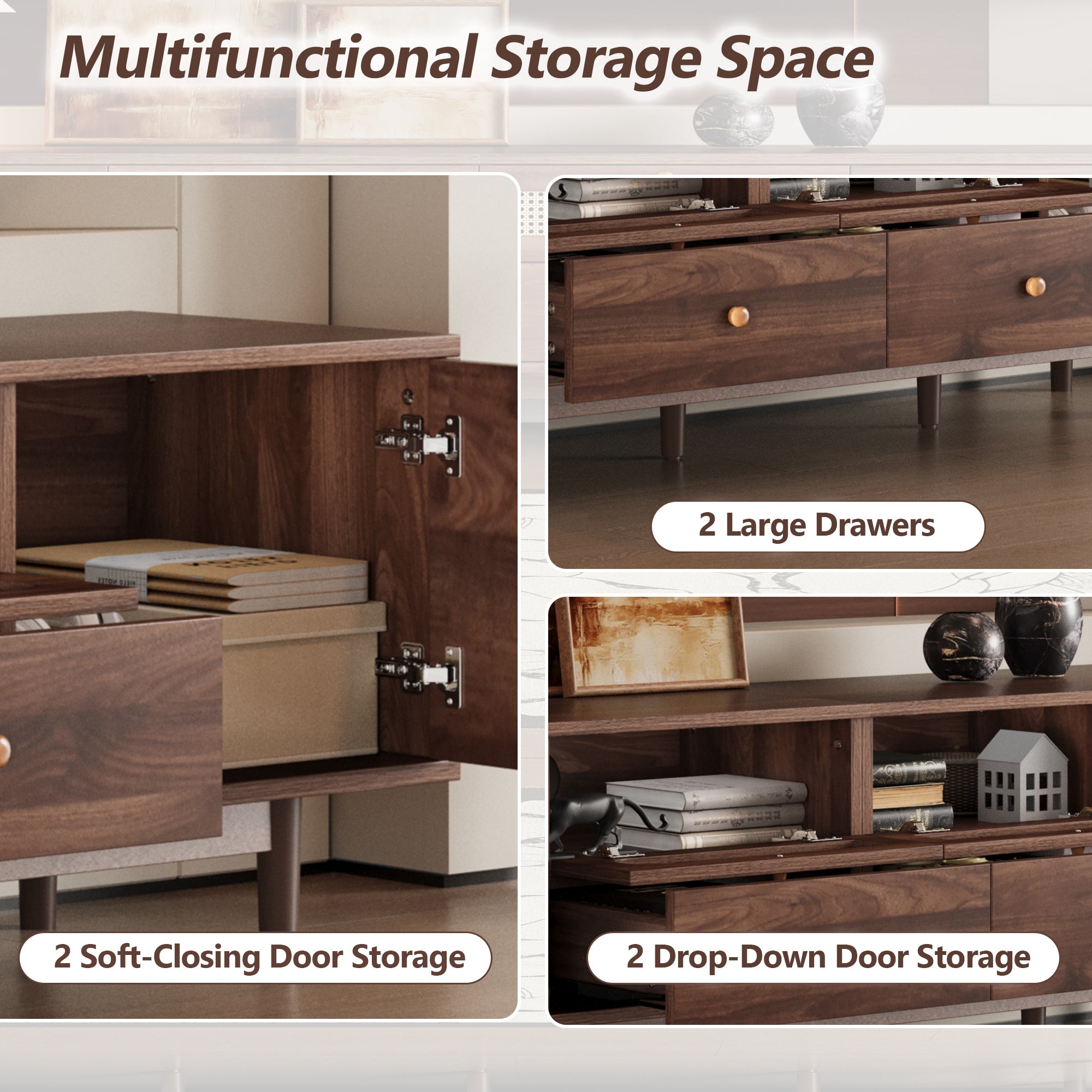 76' Modern Chic Entertainment Center