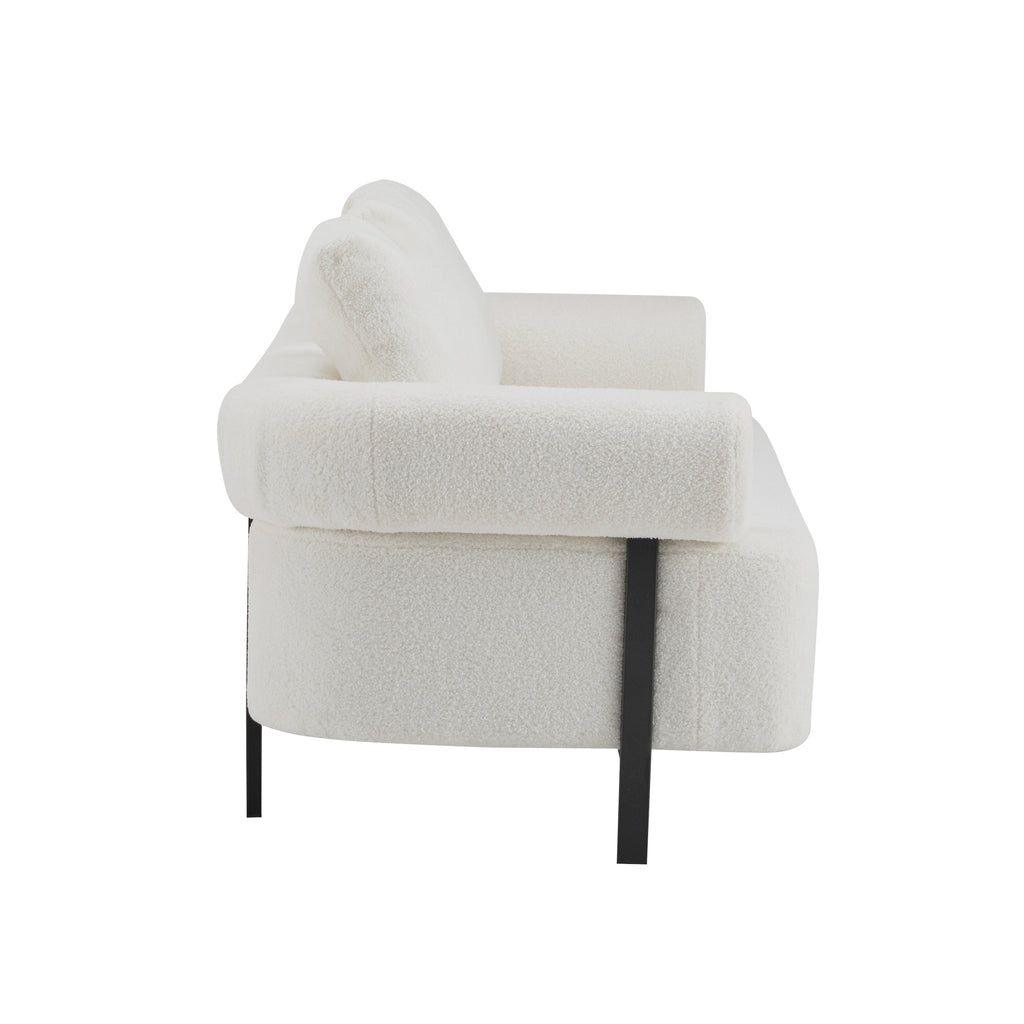 78' Modern Upholstered Sofa with 3 Plush Pillows