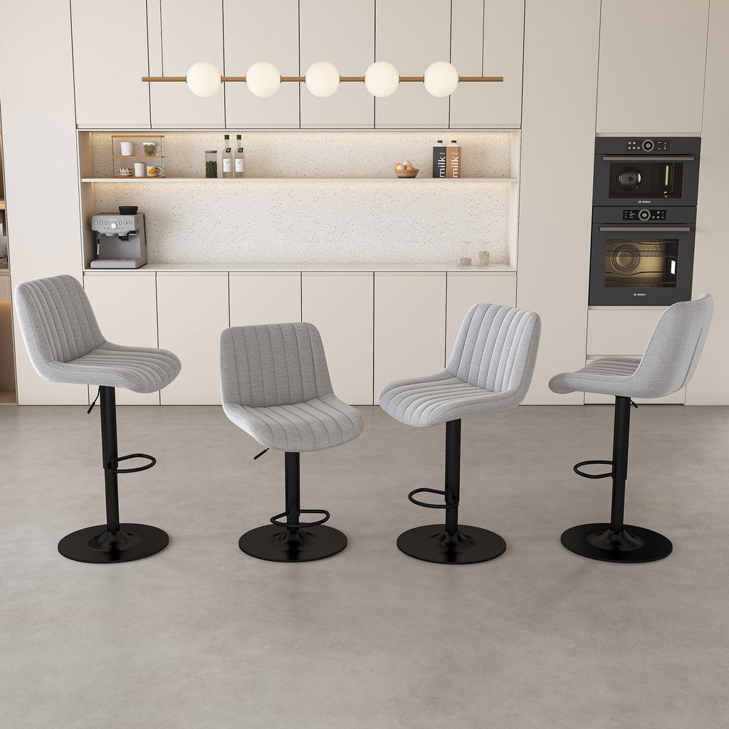 Swivel Bar Stools with Adjustable Height (Set of 2)