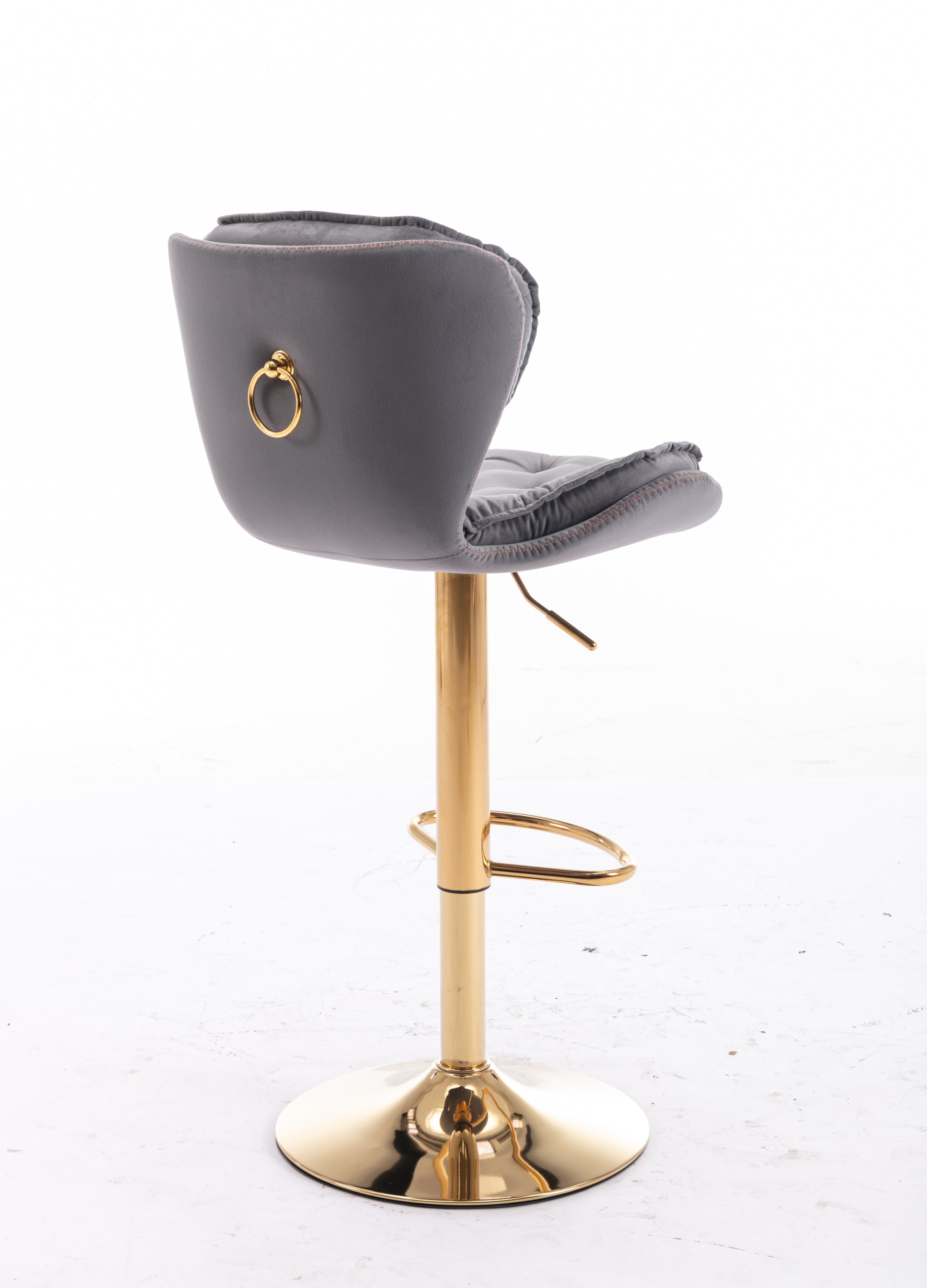 Bar Stools with Chrome Footrest and Base (Set of 2 )