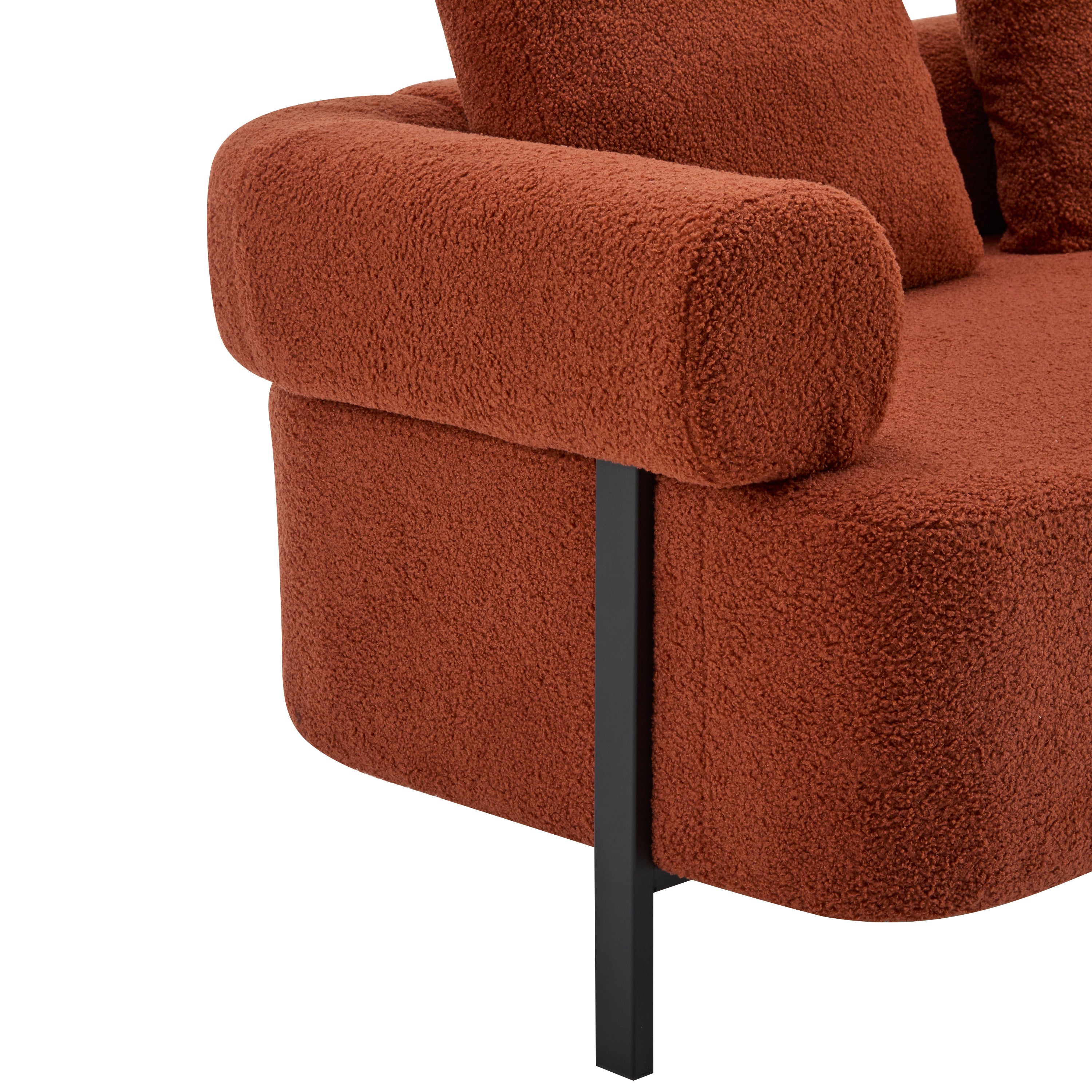 78' Modern Upholstered Sofa with 3 Plush Pillows