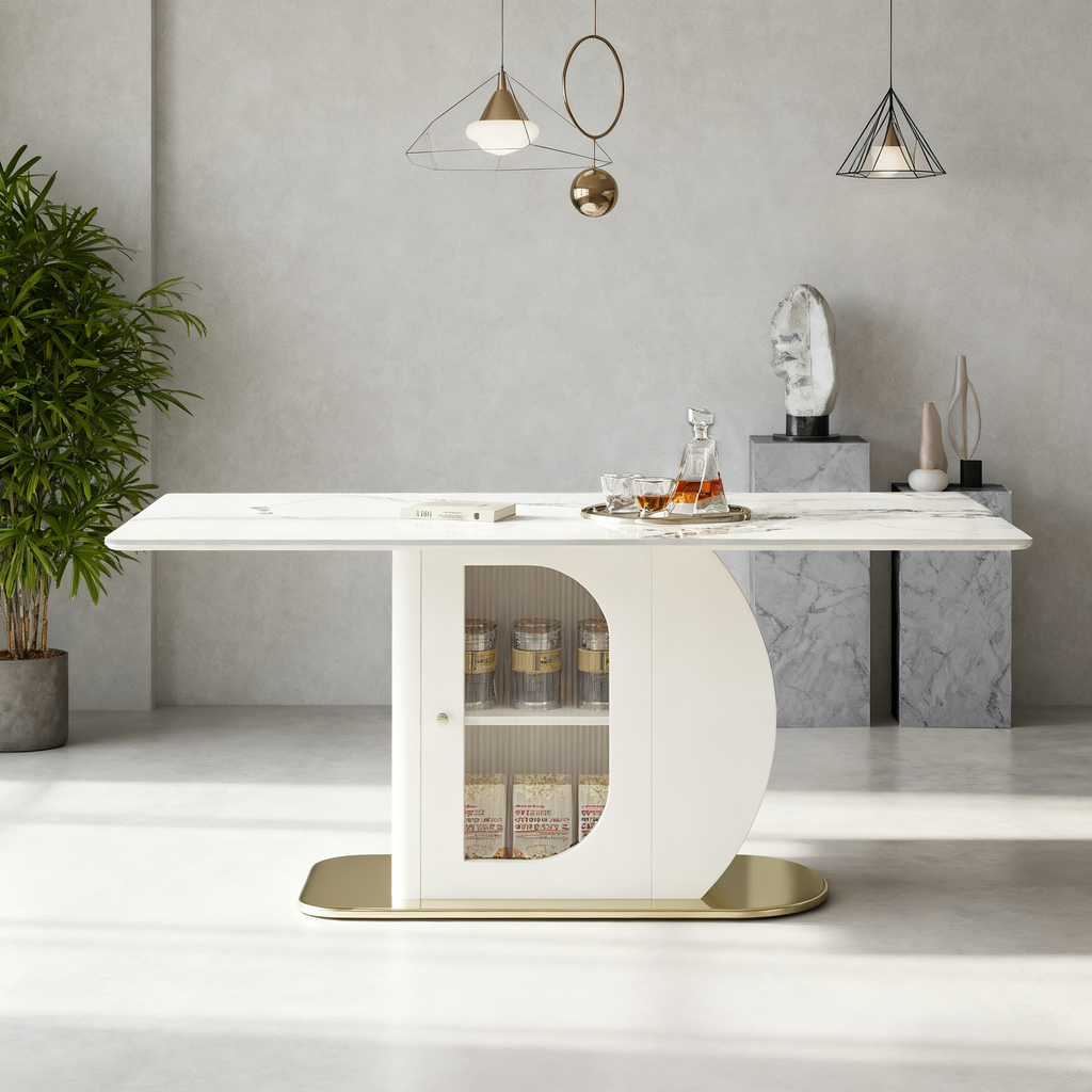 63' Modern Dining Table for 4-6 People