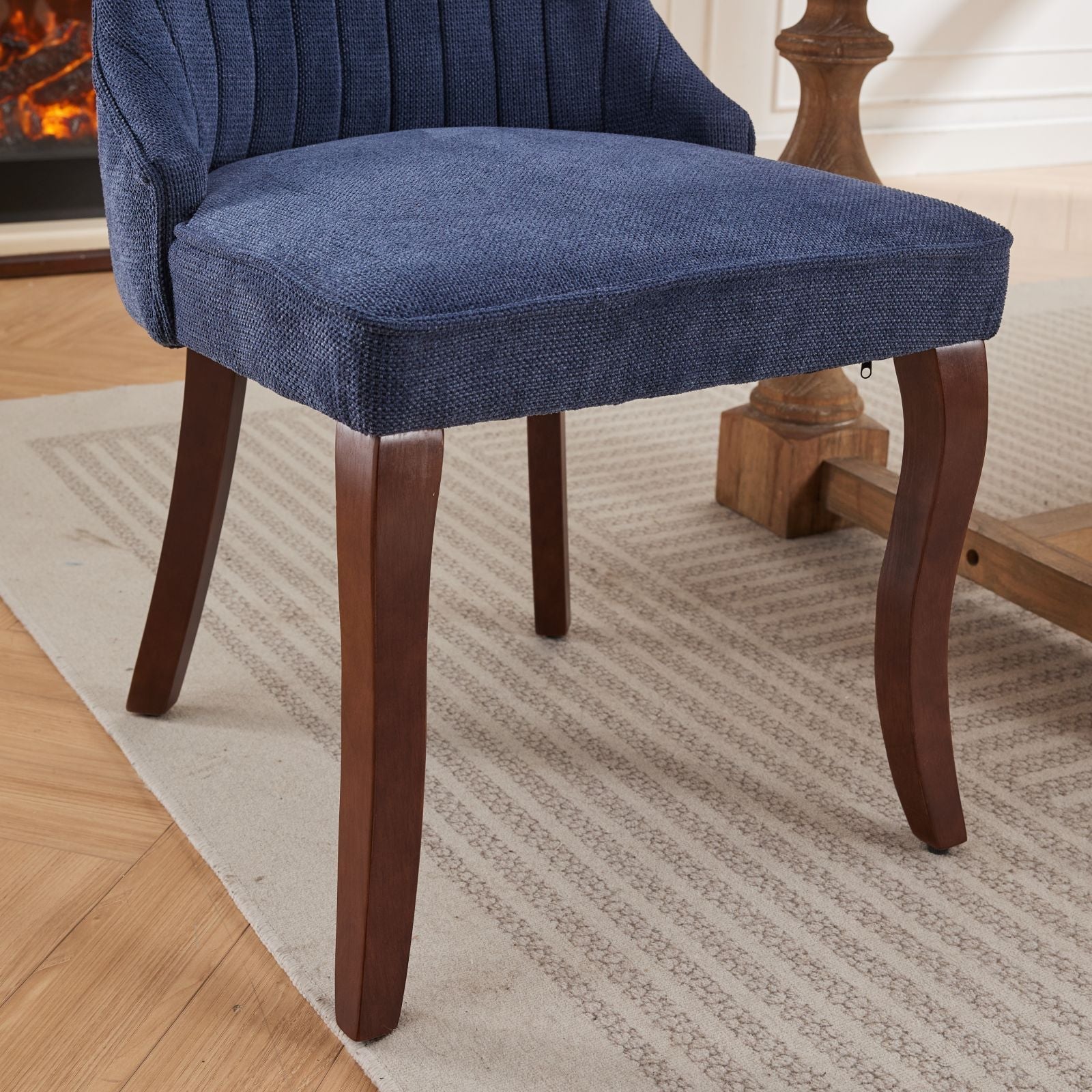 Rayon Cloth Flocking Velvet/Linen Dining Chairs (Set of 2)