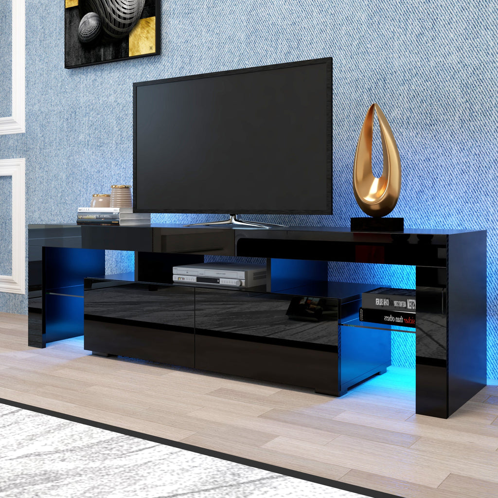 Modern Remote Control 20 Colors LED Lights TV Stand