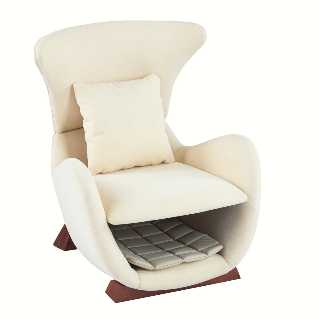 Modern Brown Polyester Accent Chair with Pet/Storage Space