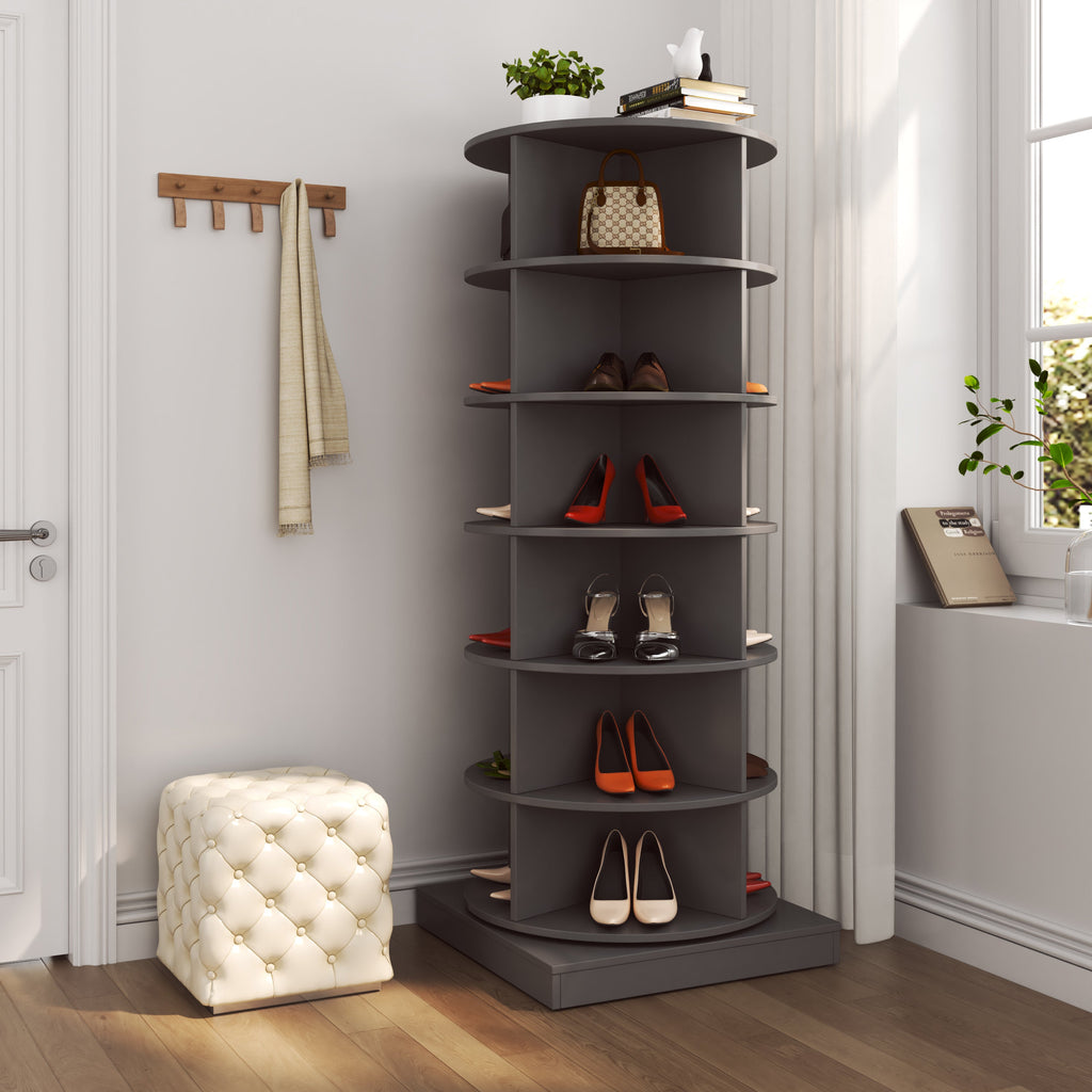 Modern 360° Rotating Shoe Cabinet 6/7 Layers Space Saver