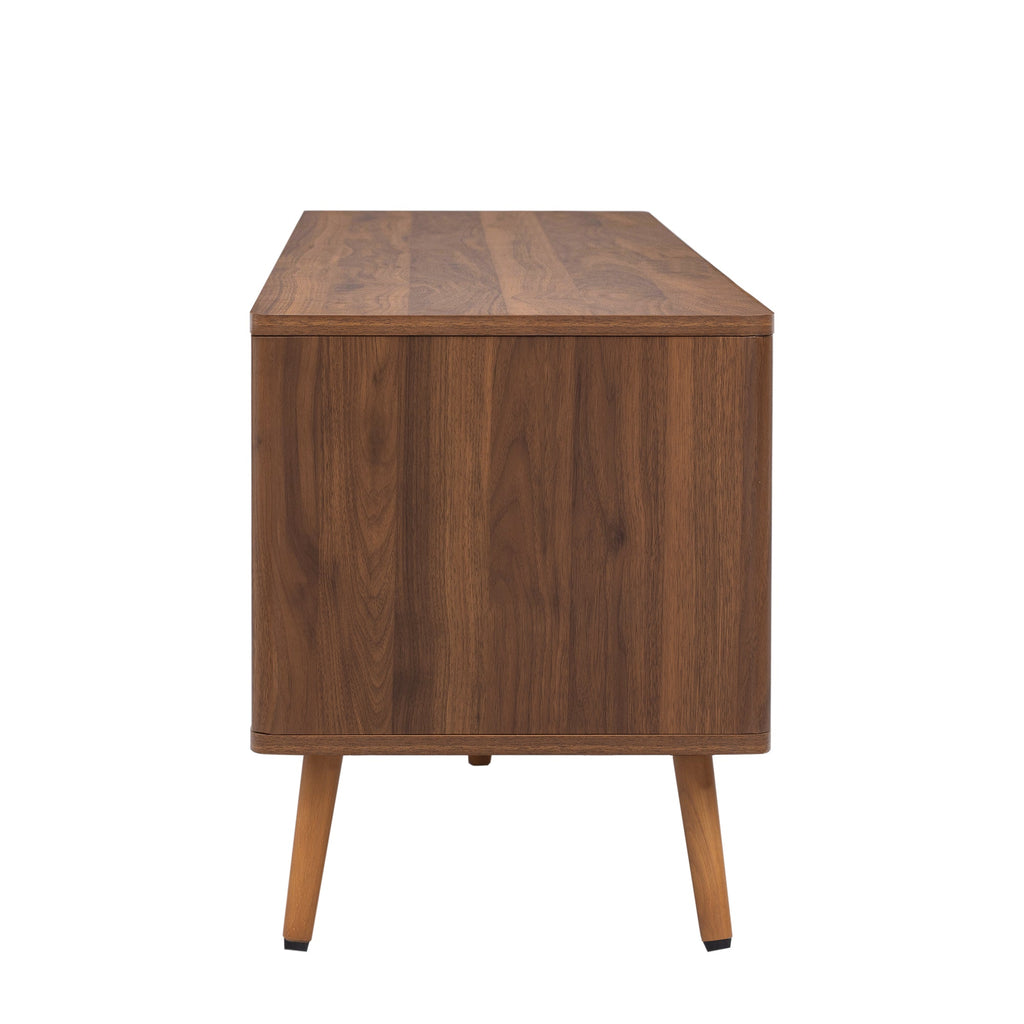 Mid Century TV Stand with 2 Drawers