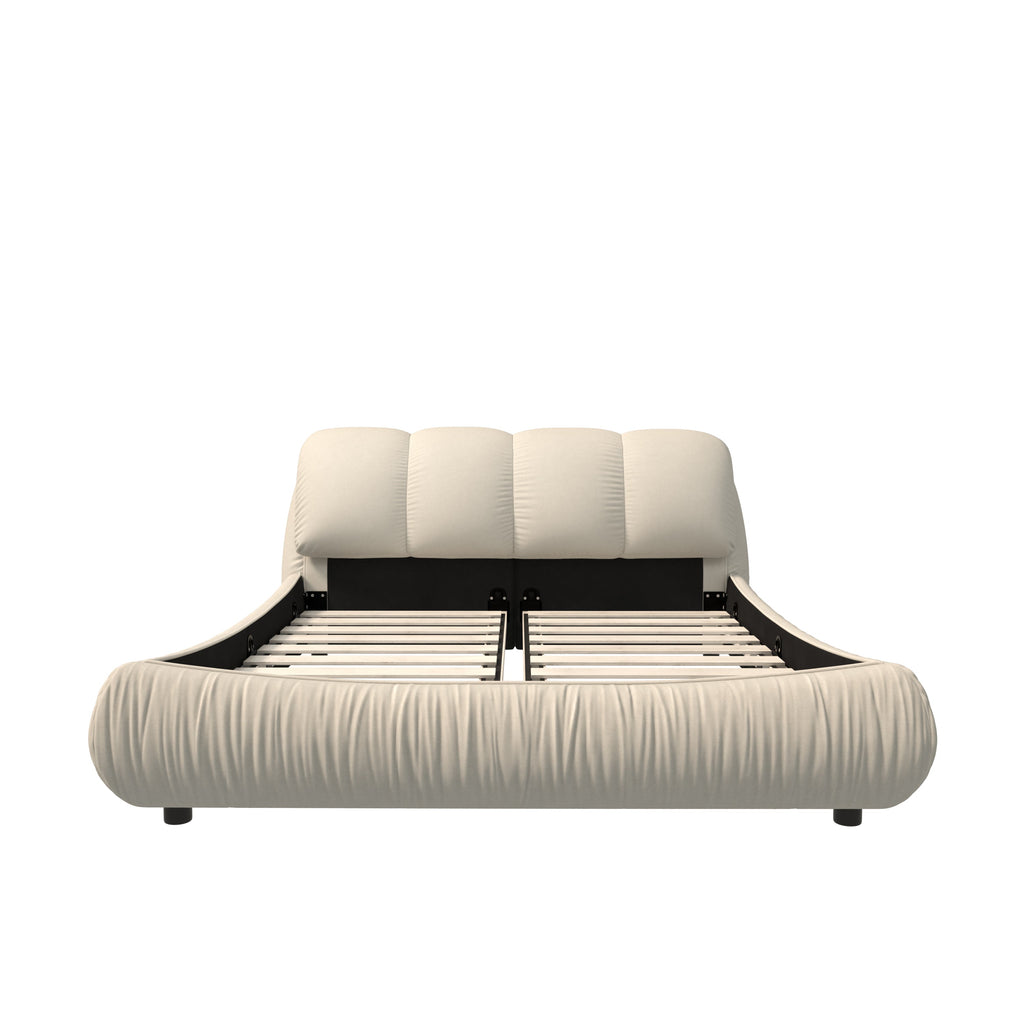 Queen Size Luxury Upholstered Platform Bed