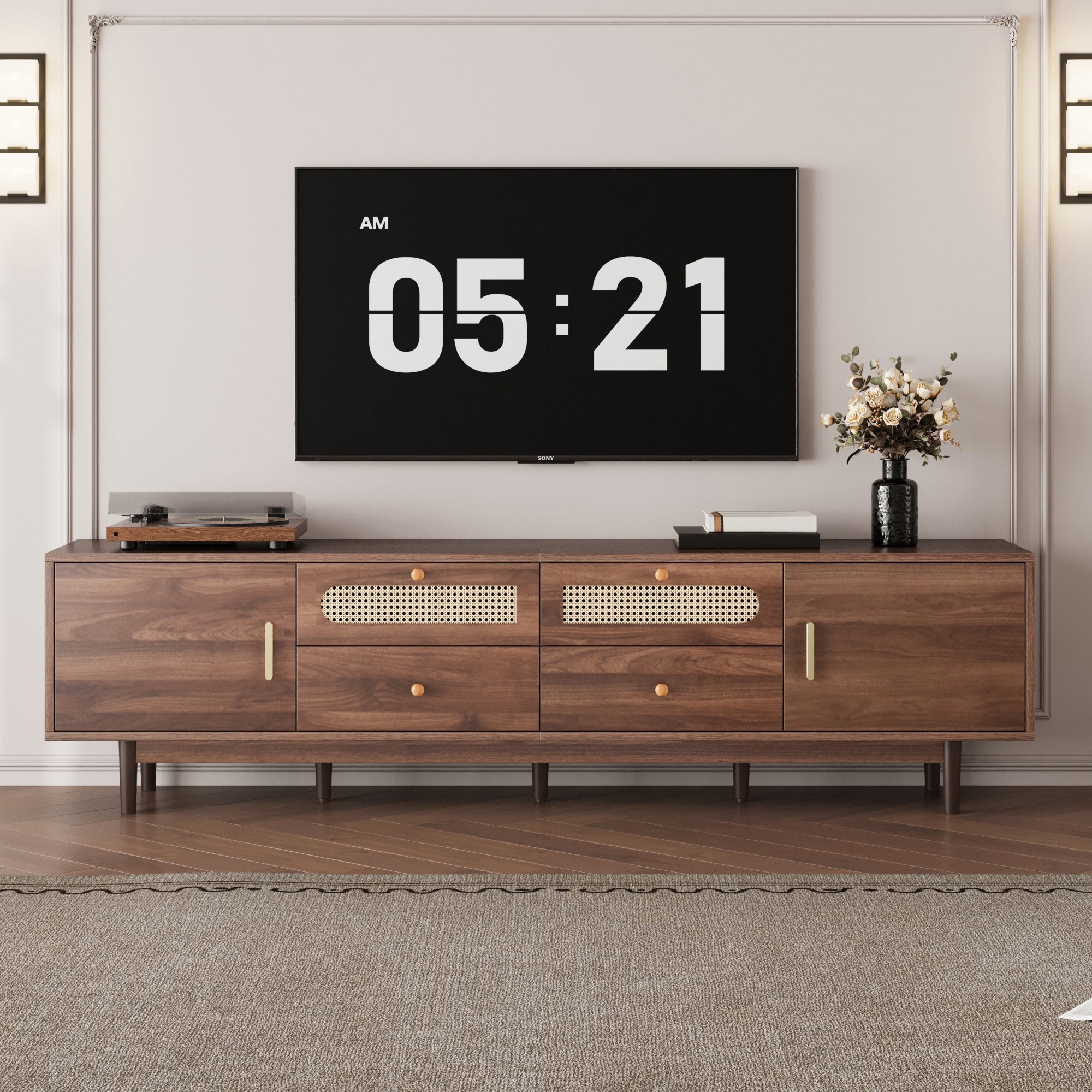 76' Modern Chic Entertainment Center