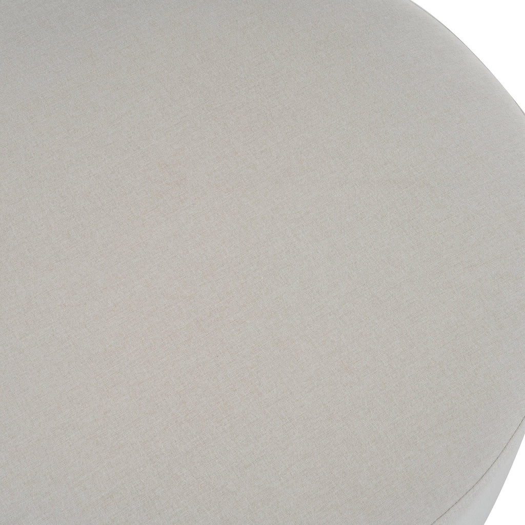 Modern Minimalist White Fabric Round Ottoman