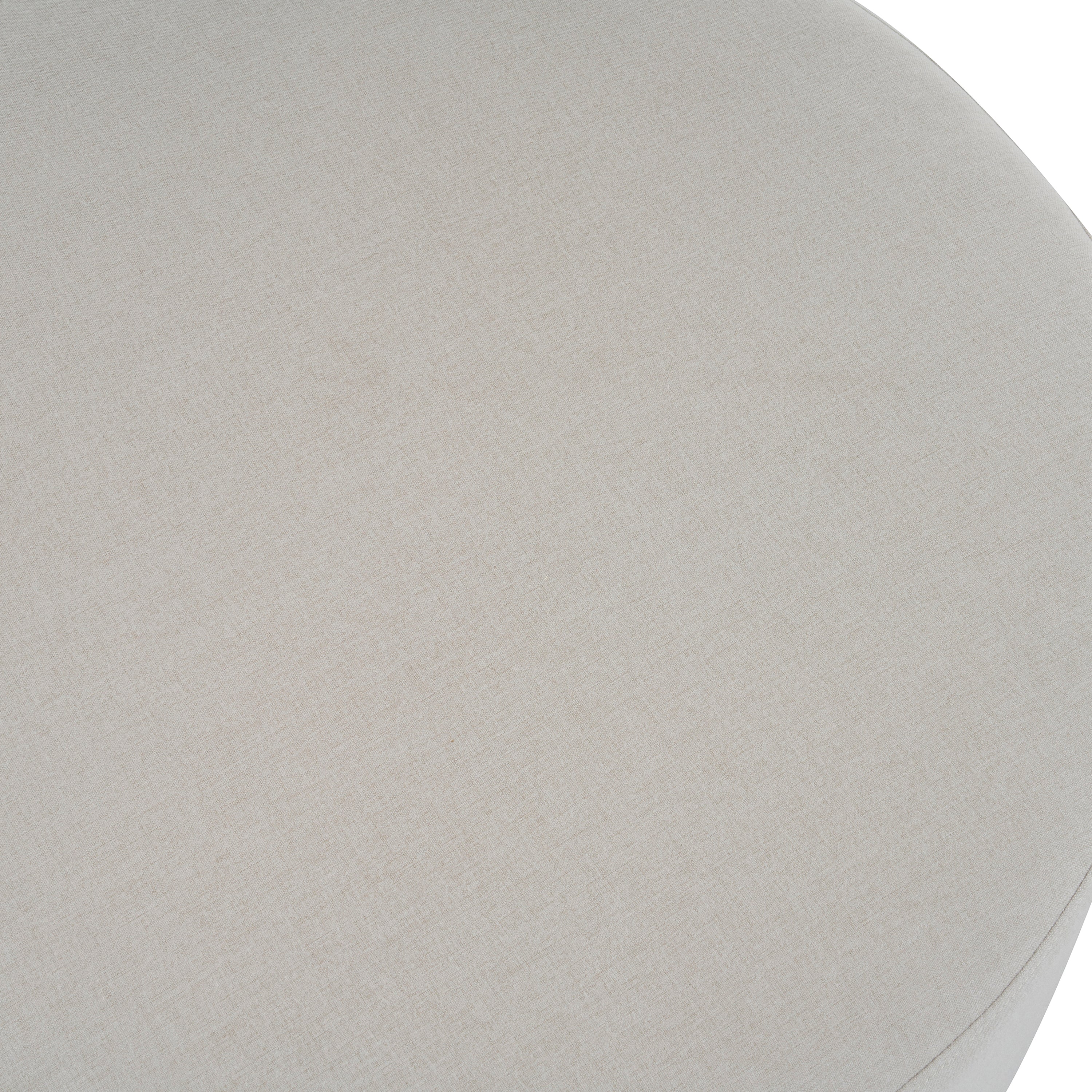 Modern Minimalist White Fabric Round Ottoman