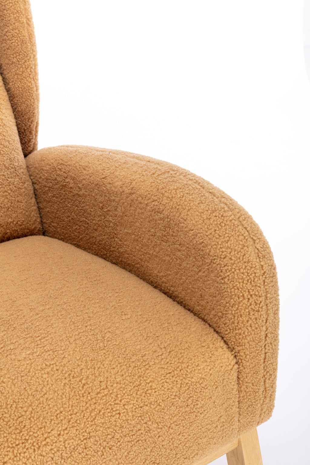 Teddy Fabric Rocking Chair with Packet Wood Legs