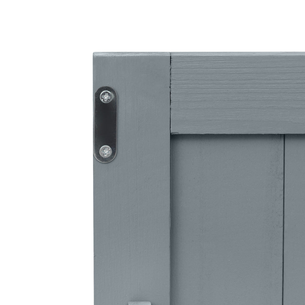 54.1" Outdoor Kitchen Island with High Shelf, Stainless Steel Top & Storage Cabinet