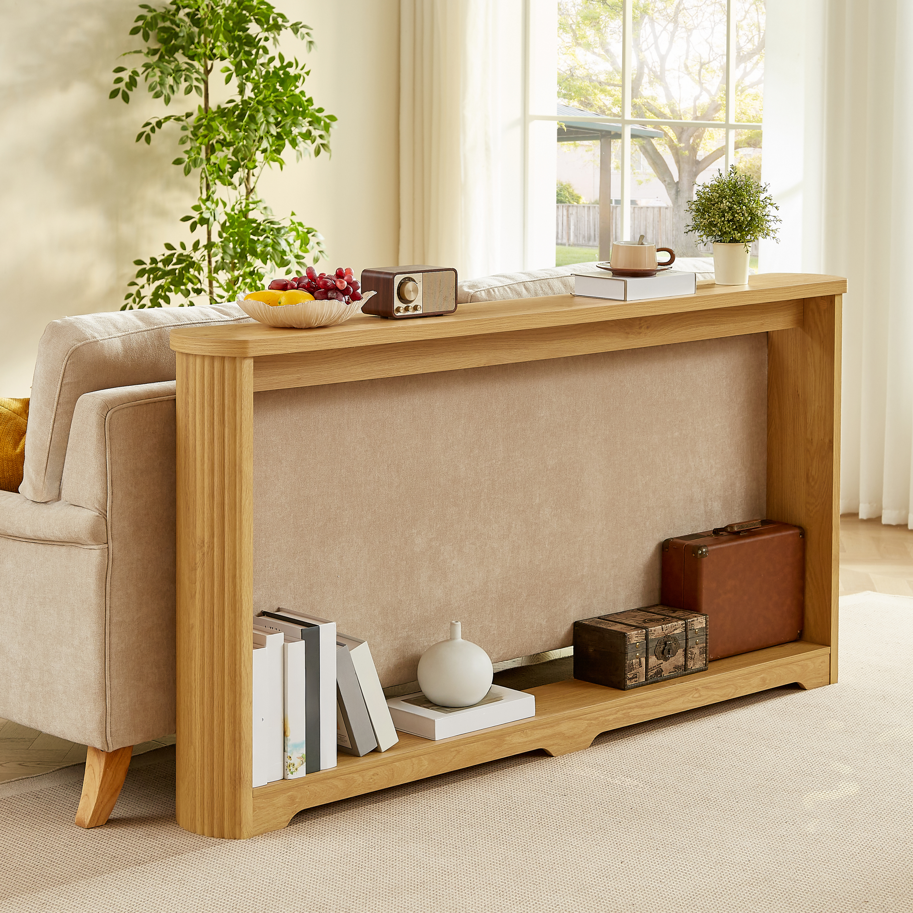 70.1" Corrugated Texture Storage Table