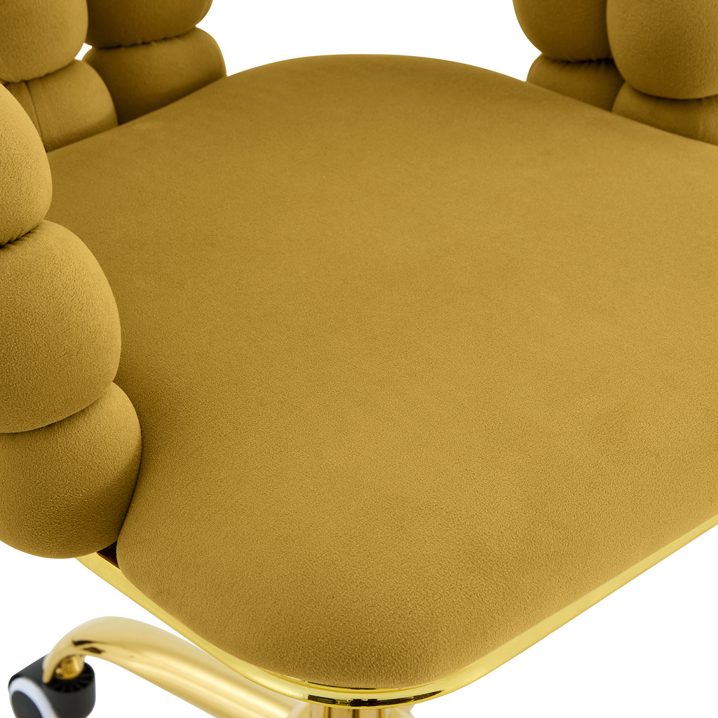 Coloful Modern Velvet Adjustable Swivel Desk Chair with Bubble Back